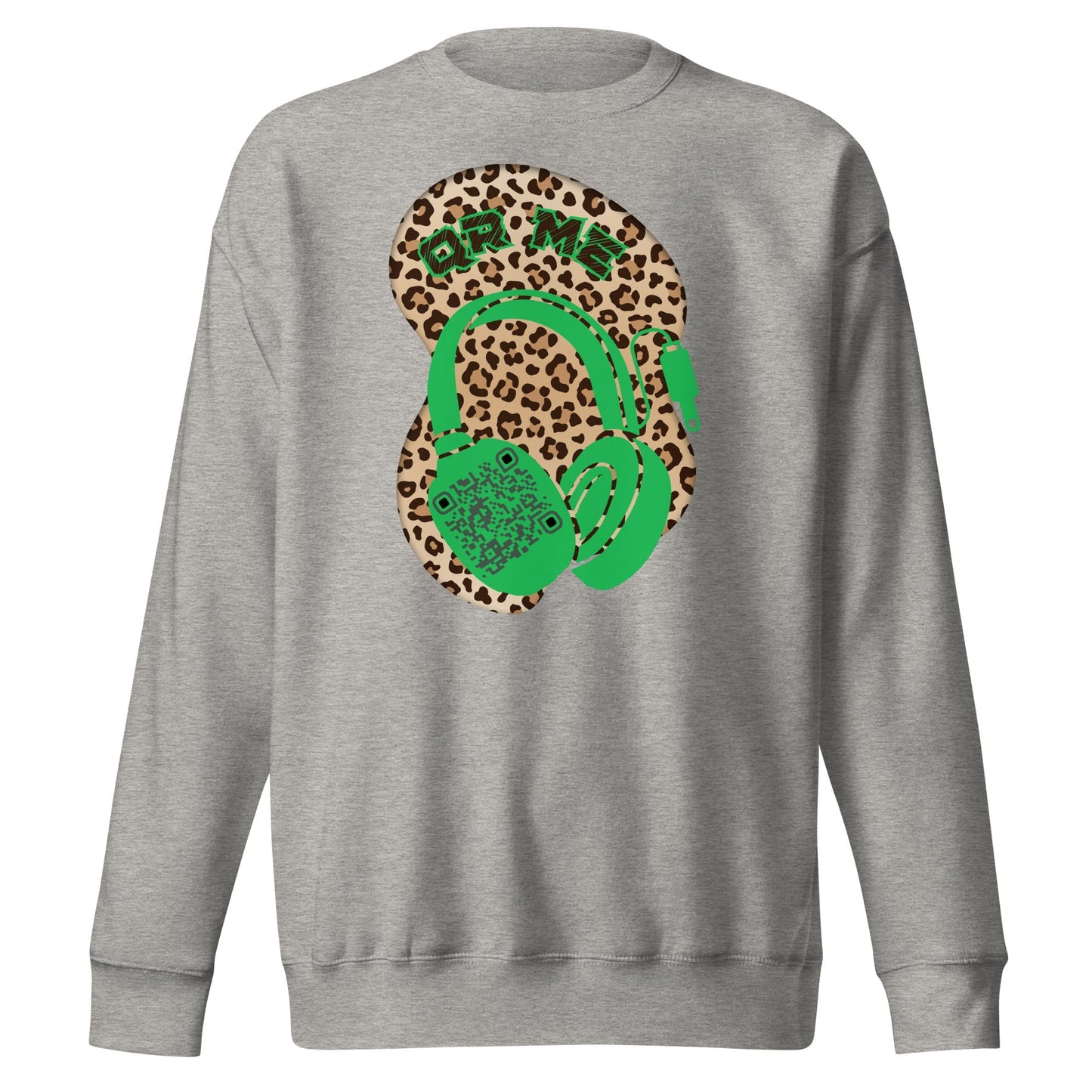 Leopard Print Personalized QR Code Sweatshirt β Wear Your Playlist!