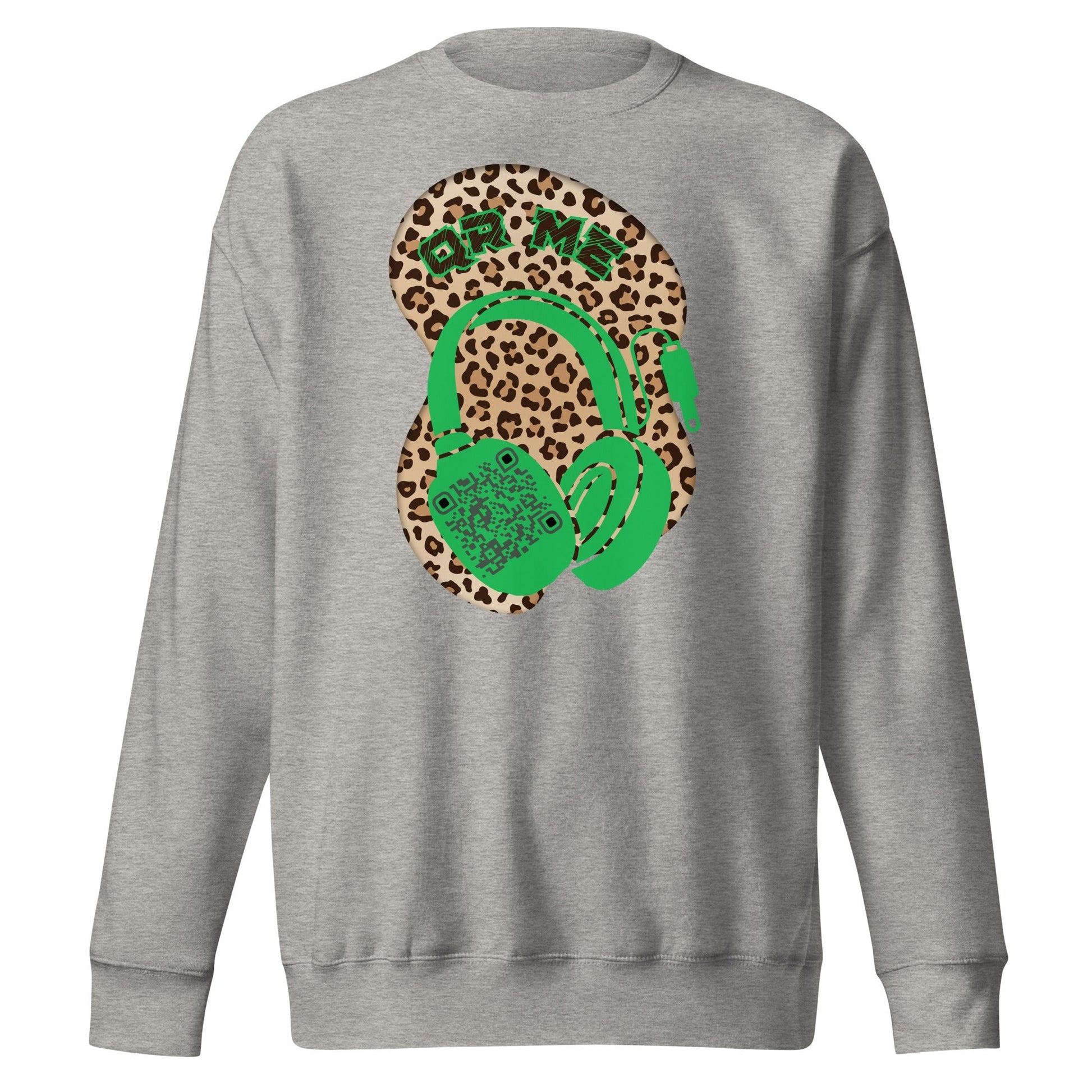 Leopard Print Personalized QR Code Sweatshirt β Wear Your Playlist!