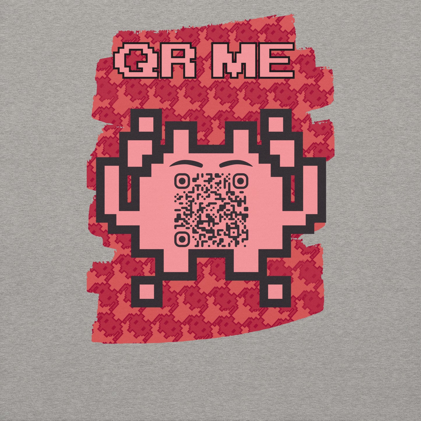 Red Alien QR Code Sweatshirt β Bold Tech for Gamers & YouTubers