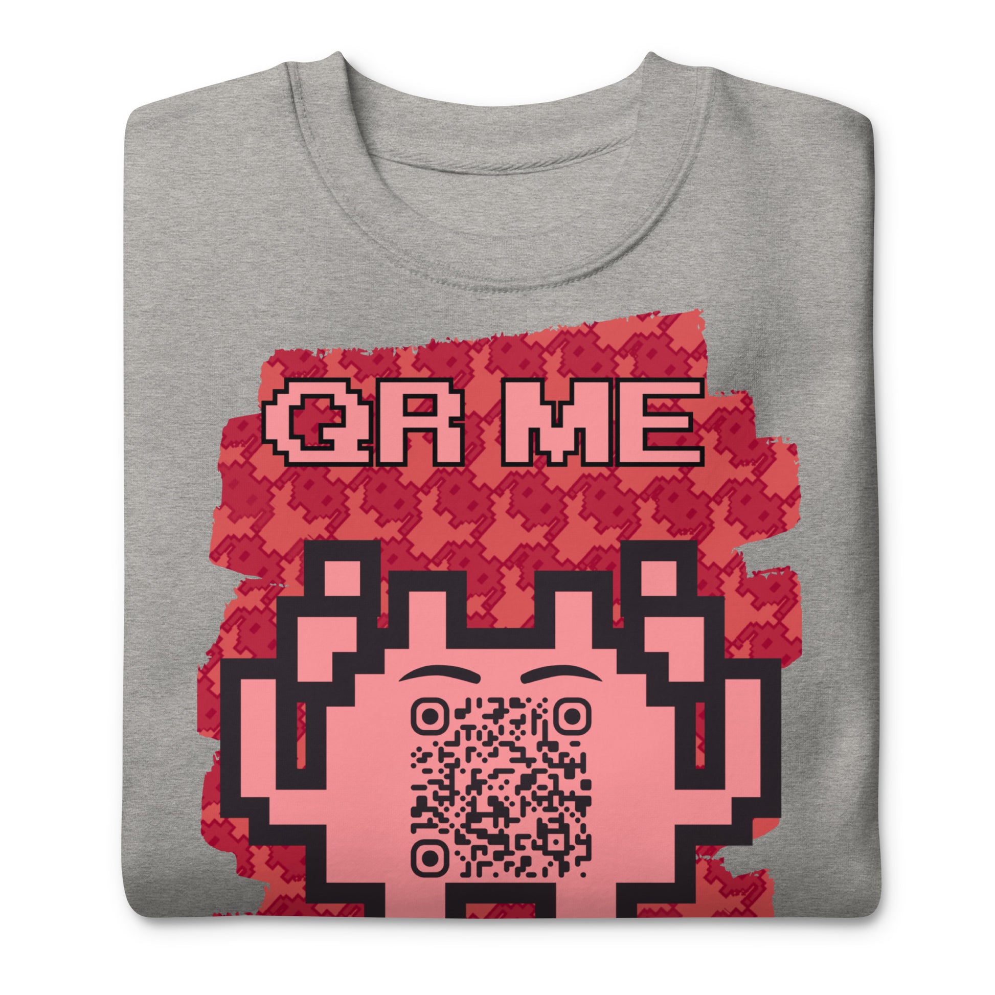 Red Alien QR Code Sweatshirt β Bold Tech for Gamers & YouTubers