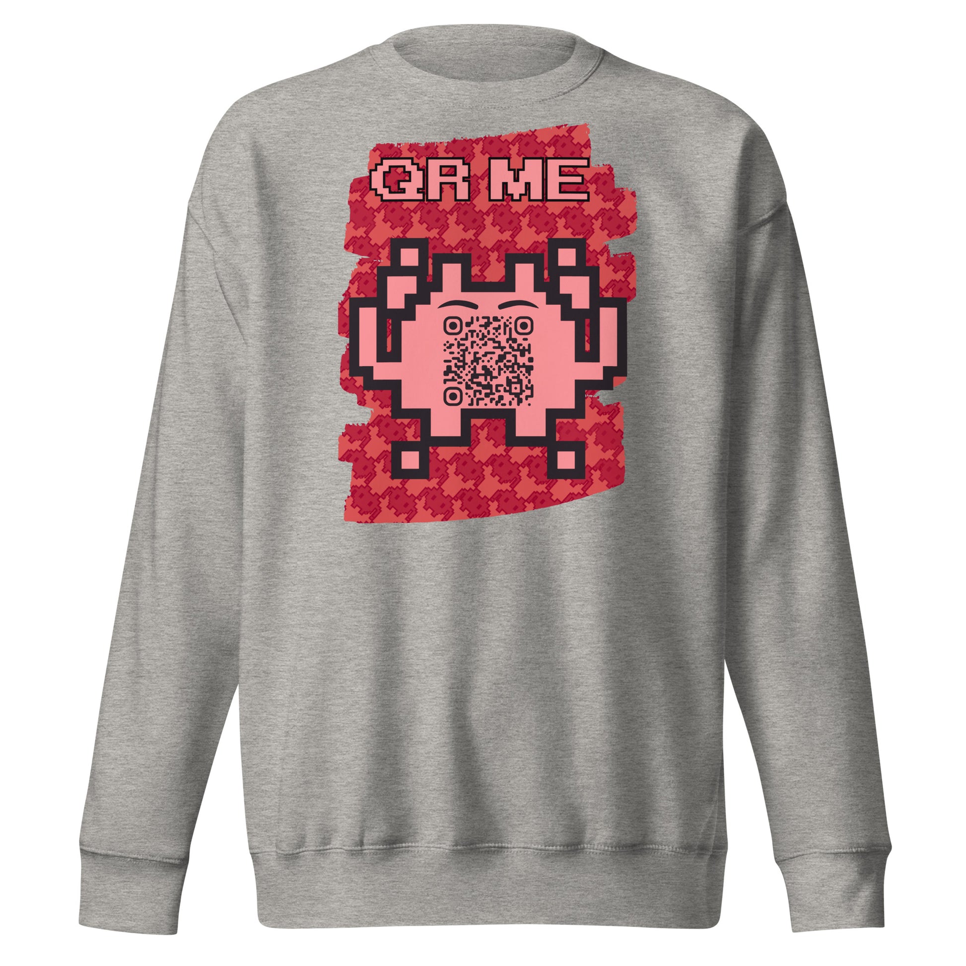 Red Alien QR Code Sweatshirt β Bold Tech for Gamers & YouTubers