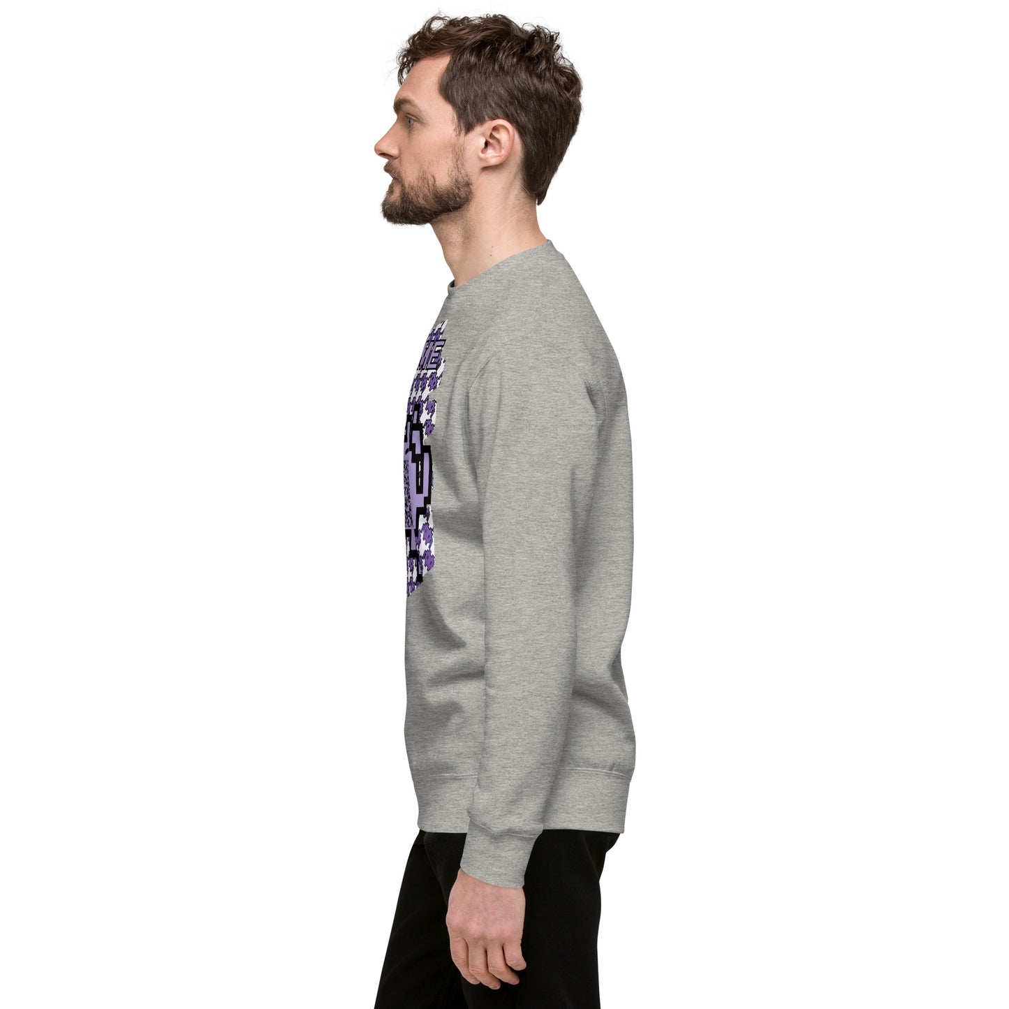 Purple Alien QR Code Sweatshirt β Classic Style for Gamers & Creators