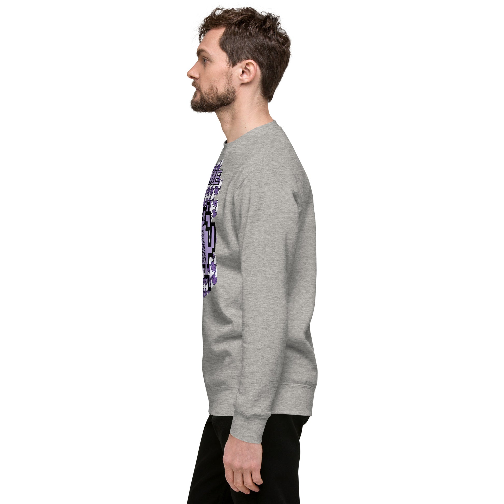 Purple Alien QR Code Sweatshirt β Classic Style for Gamers & Creators