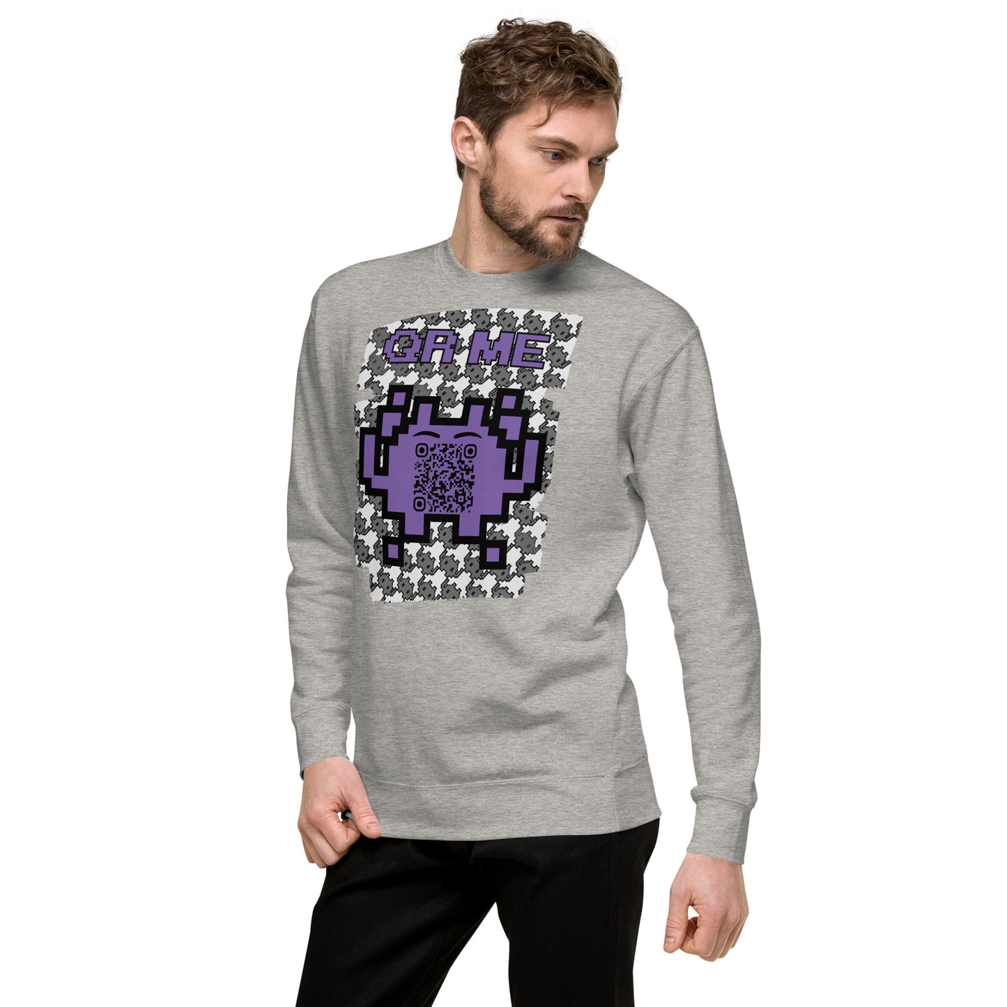 Mono Alien QR Code Sweatshirt β For Gamers & YouTubers