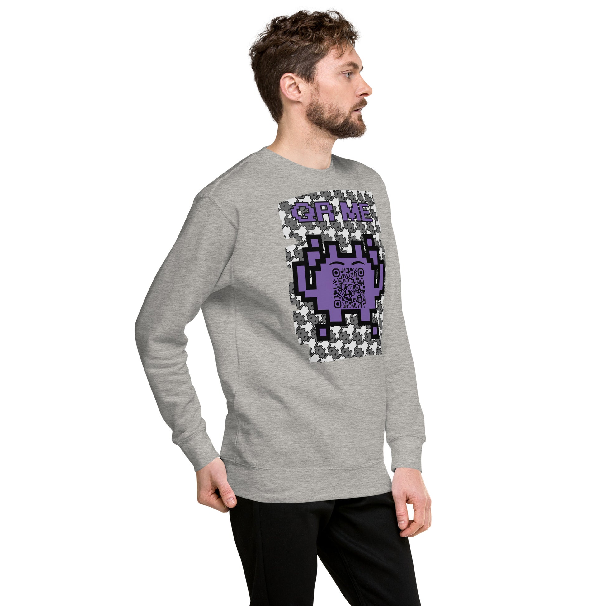Mono Alien QR Code Sweatshirt β For Gamers & YouTubers