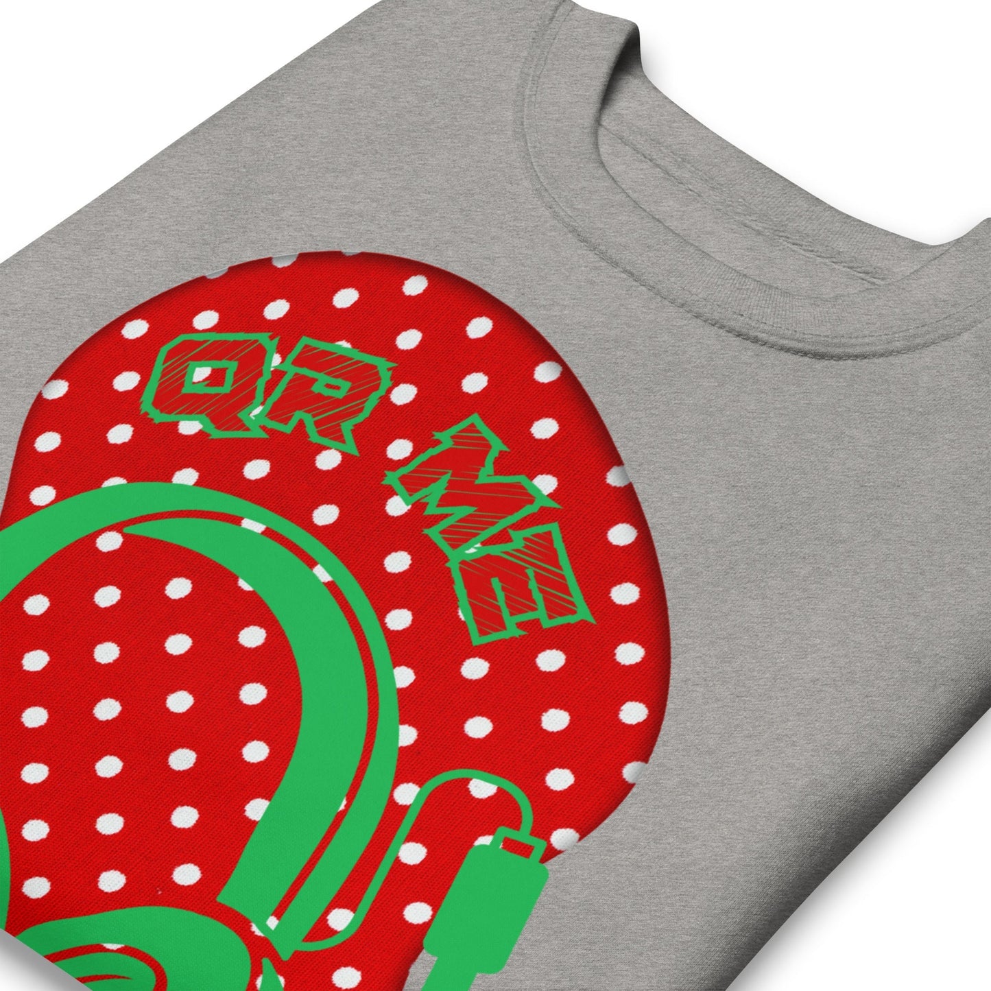 Personalized QR Code Polka Dot Sweatshirt β Tune In & Stand Out