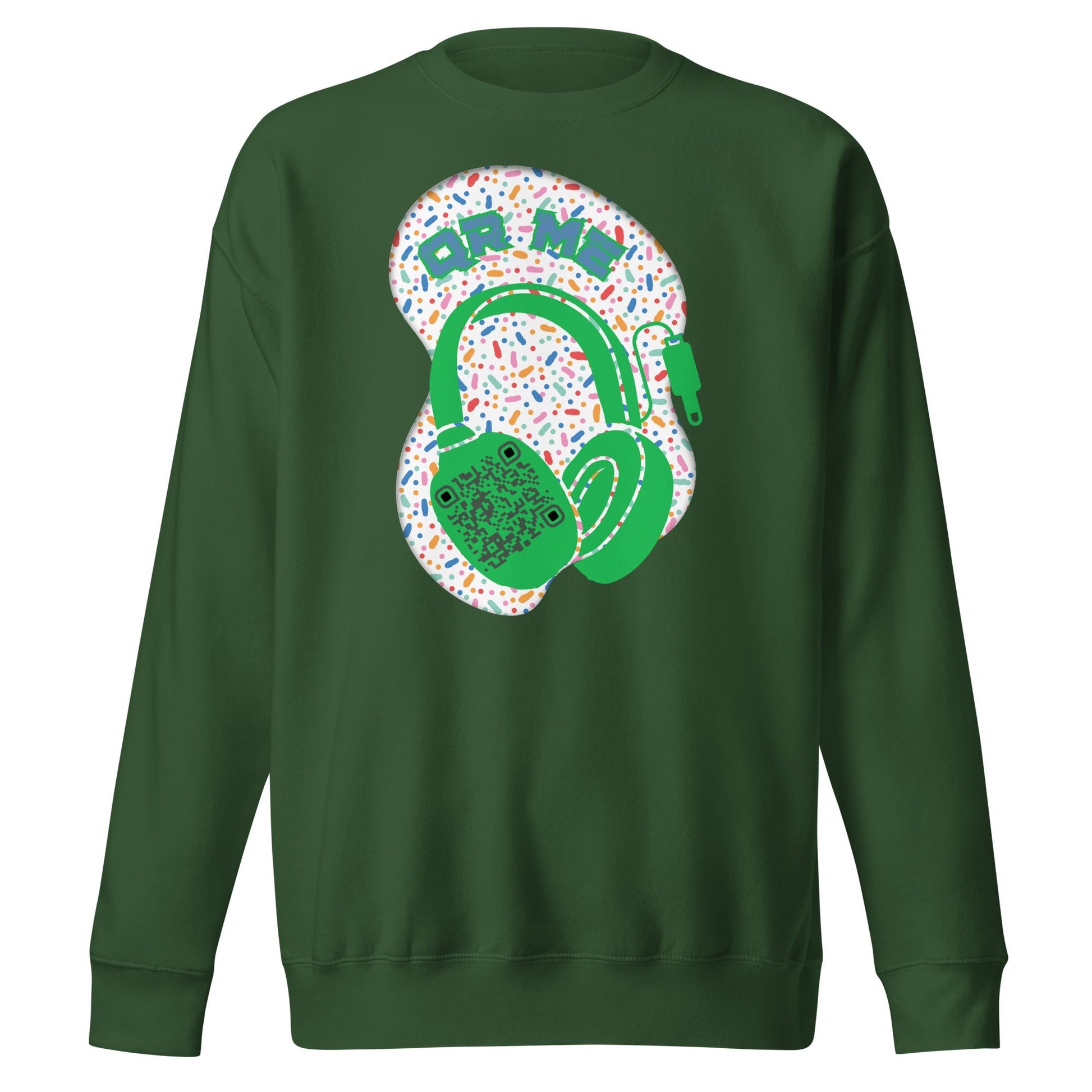 Personalized QR Code Sweatshirt β Polka Dot Playlist!