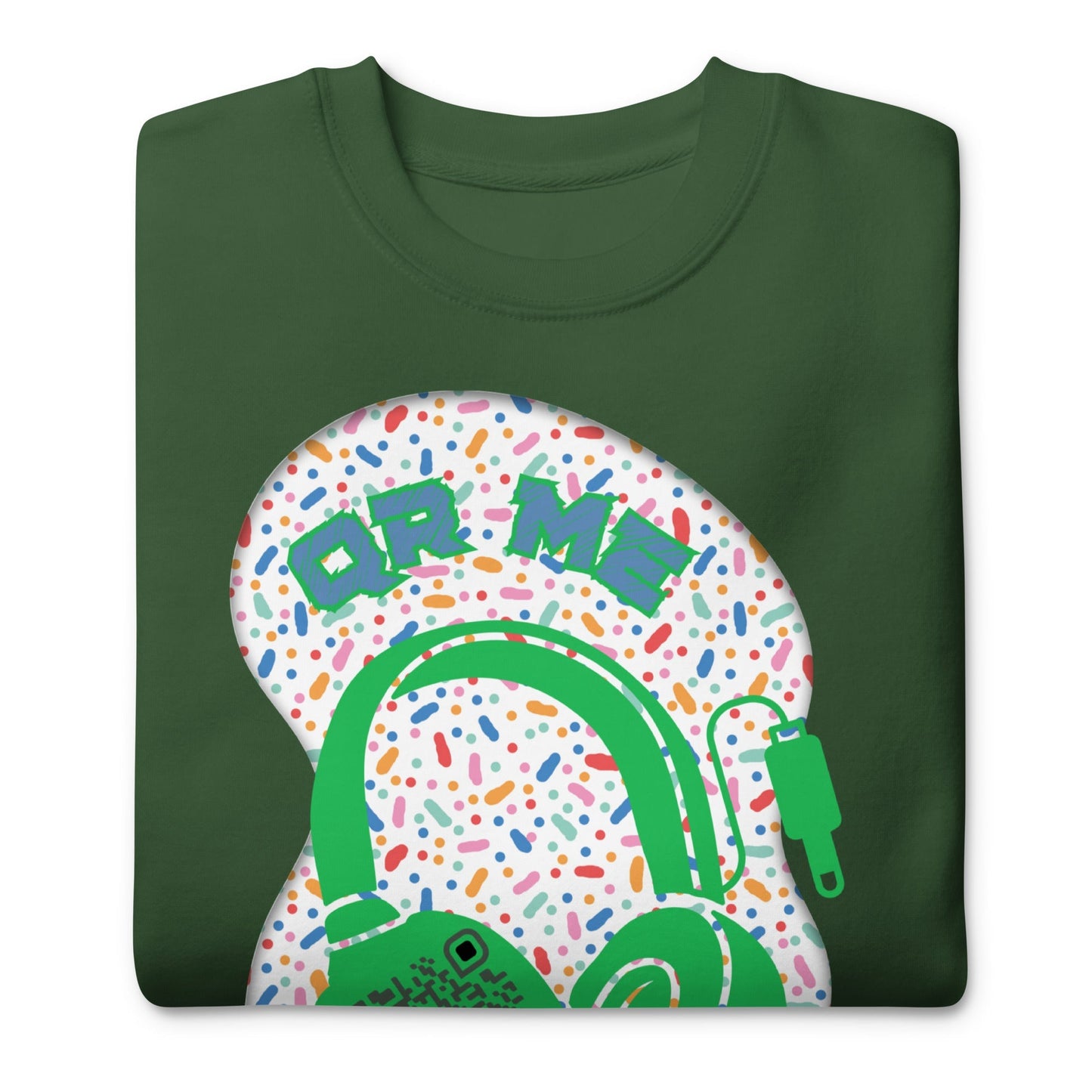 Personalized QR Code Sweatshirt β Polka Dot Playlist!