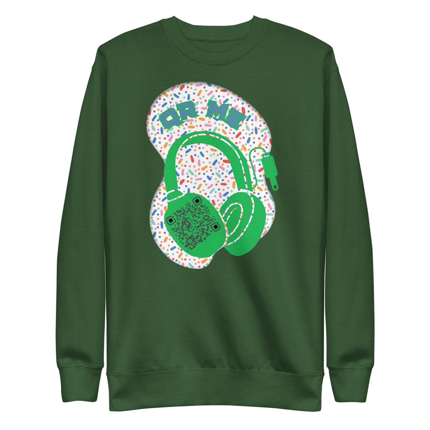 Personalized QR Code Sweatshirt β Polka Dot Playlist!