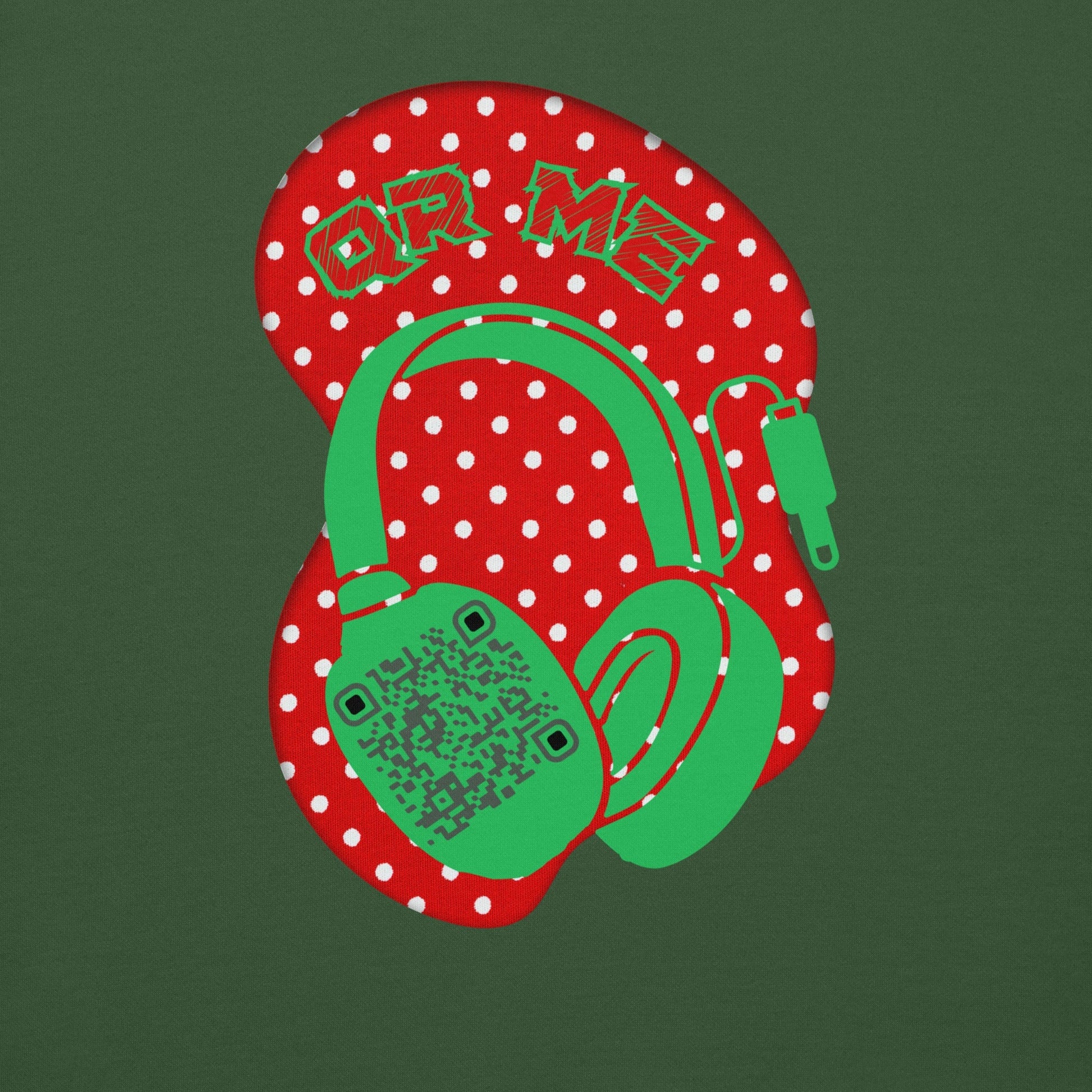 Personalized QR Code Polka Dot Sweatshirt β Tune In & Stand Out