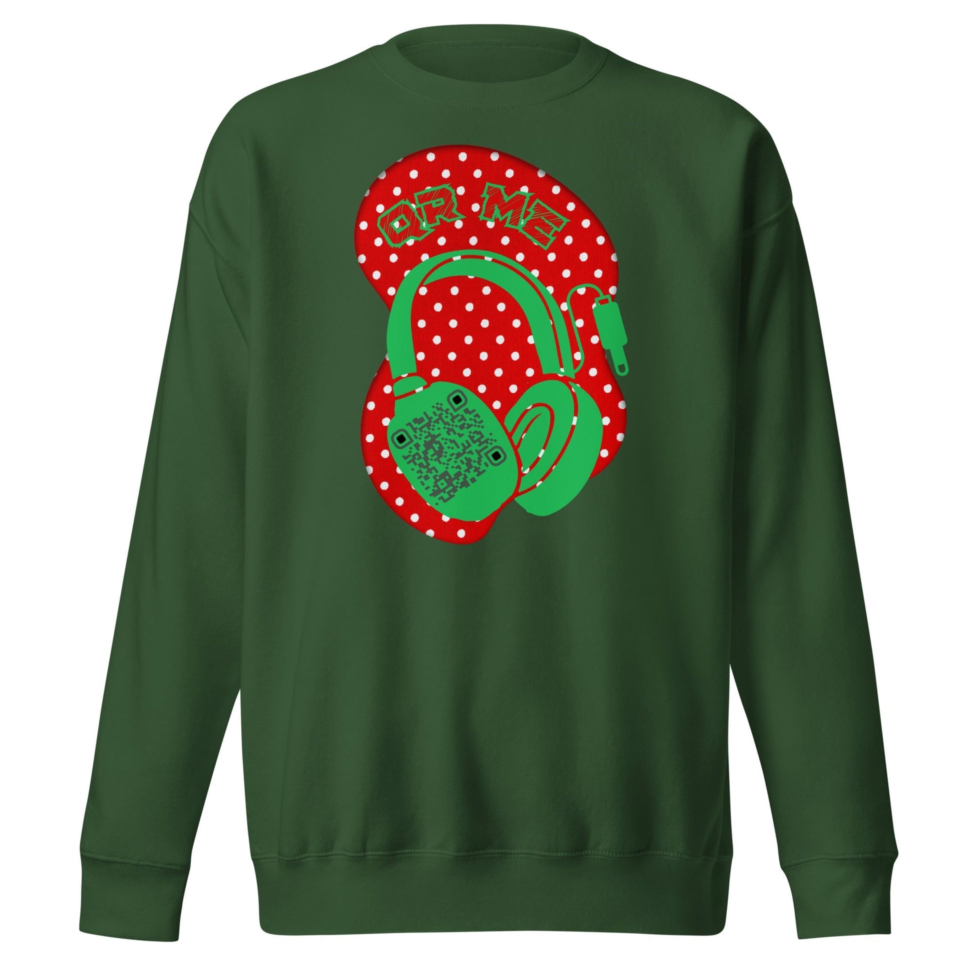 Personalized QR Code Polka Dot Sweatshirt β Tune In & Stand Out