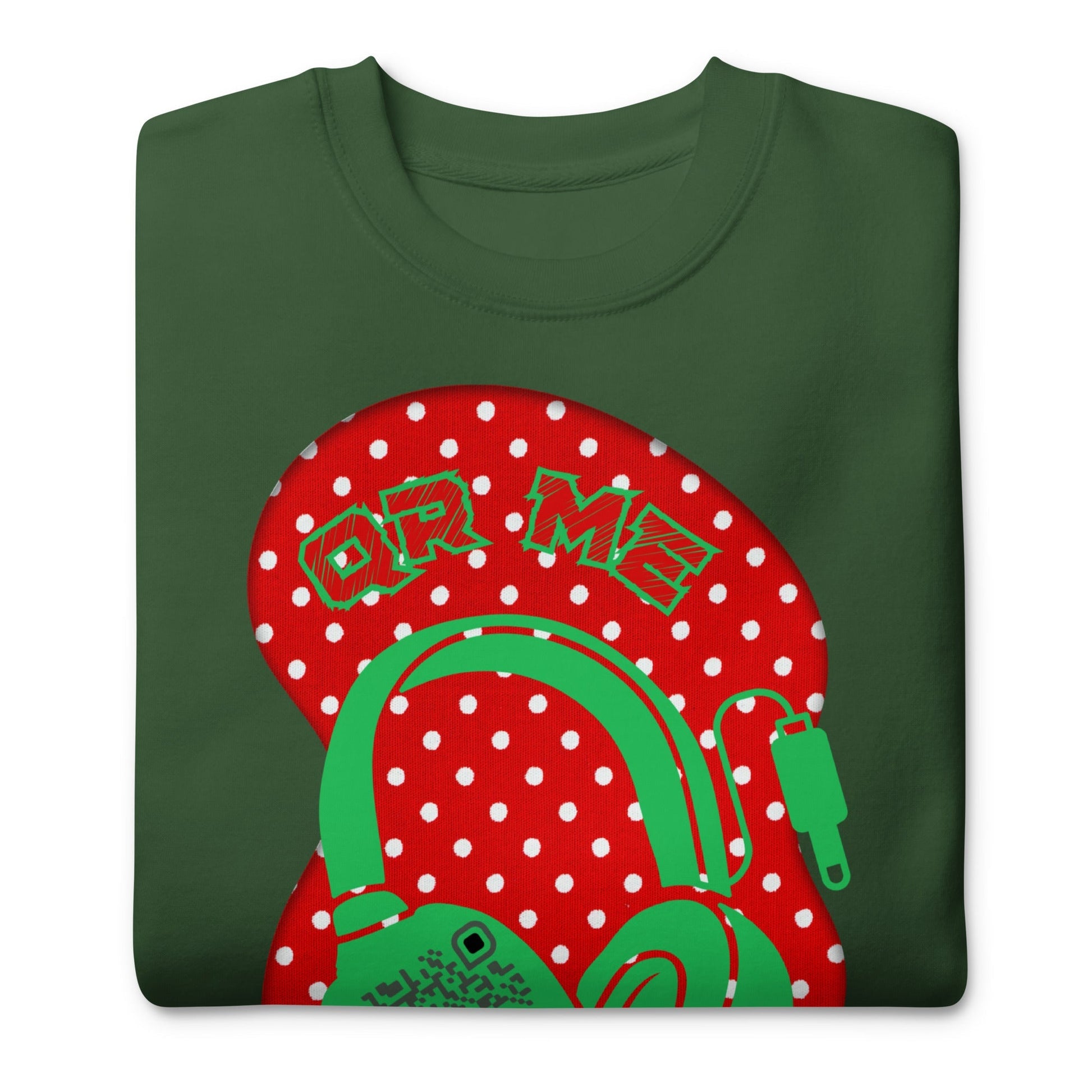 Personalized QR Code Polka Dot Sweatshirt β Tune In & Stand Out