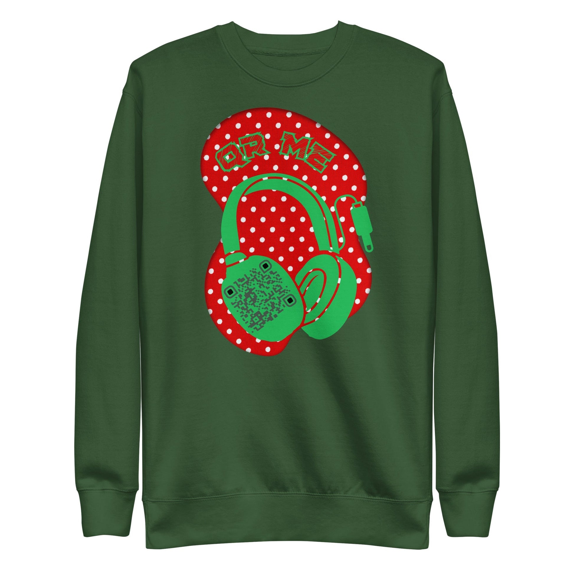 Personalized QR Code Polka Dot Sweatshirt β Tune In & Stand Out