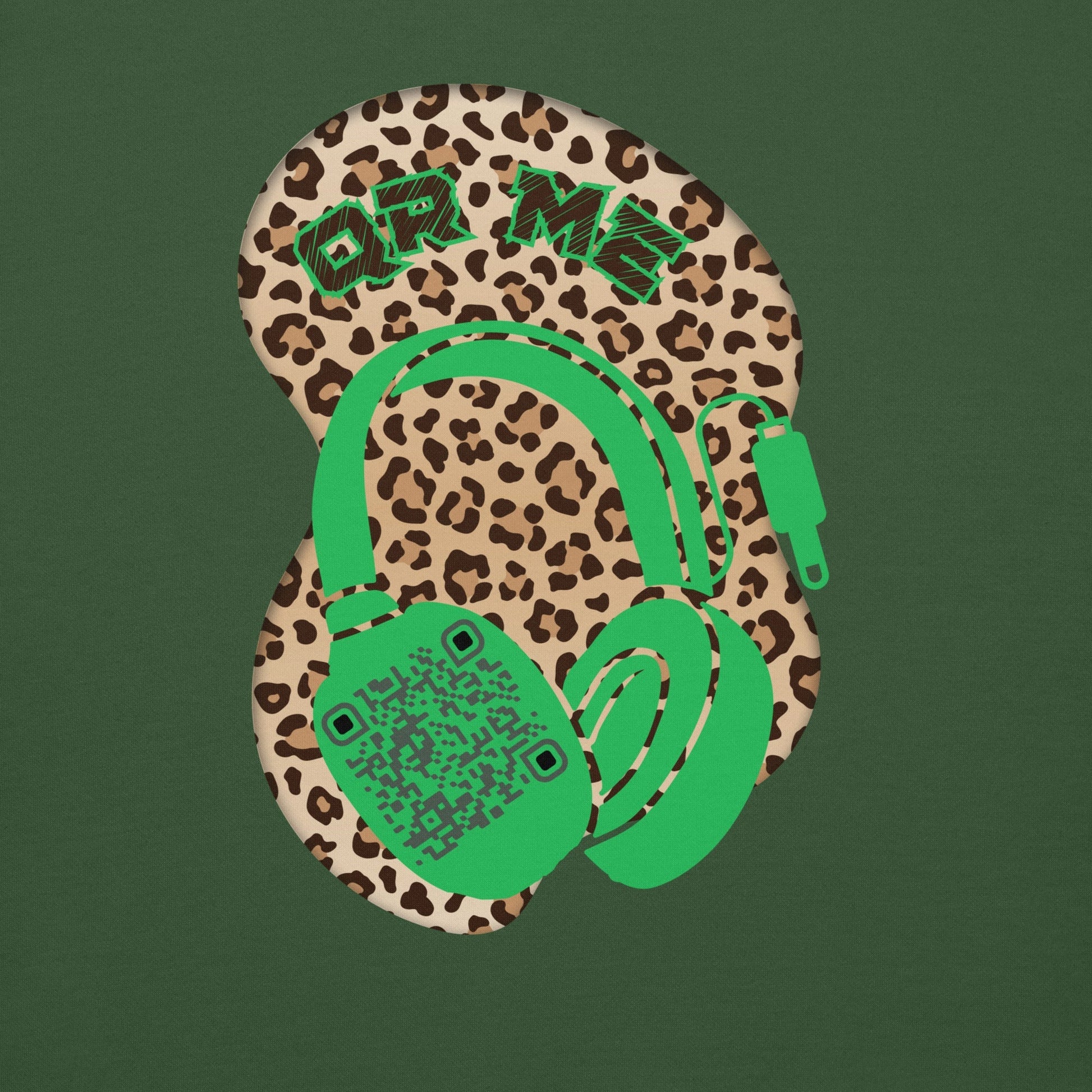 Leopard Print Personalized QR Code Sweatshirt β Wear Your Playlist!