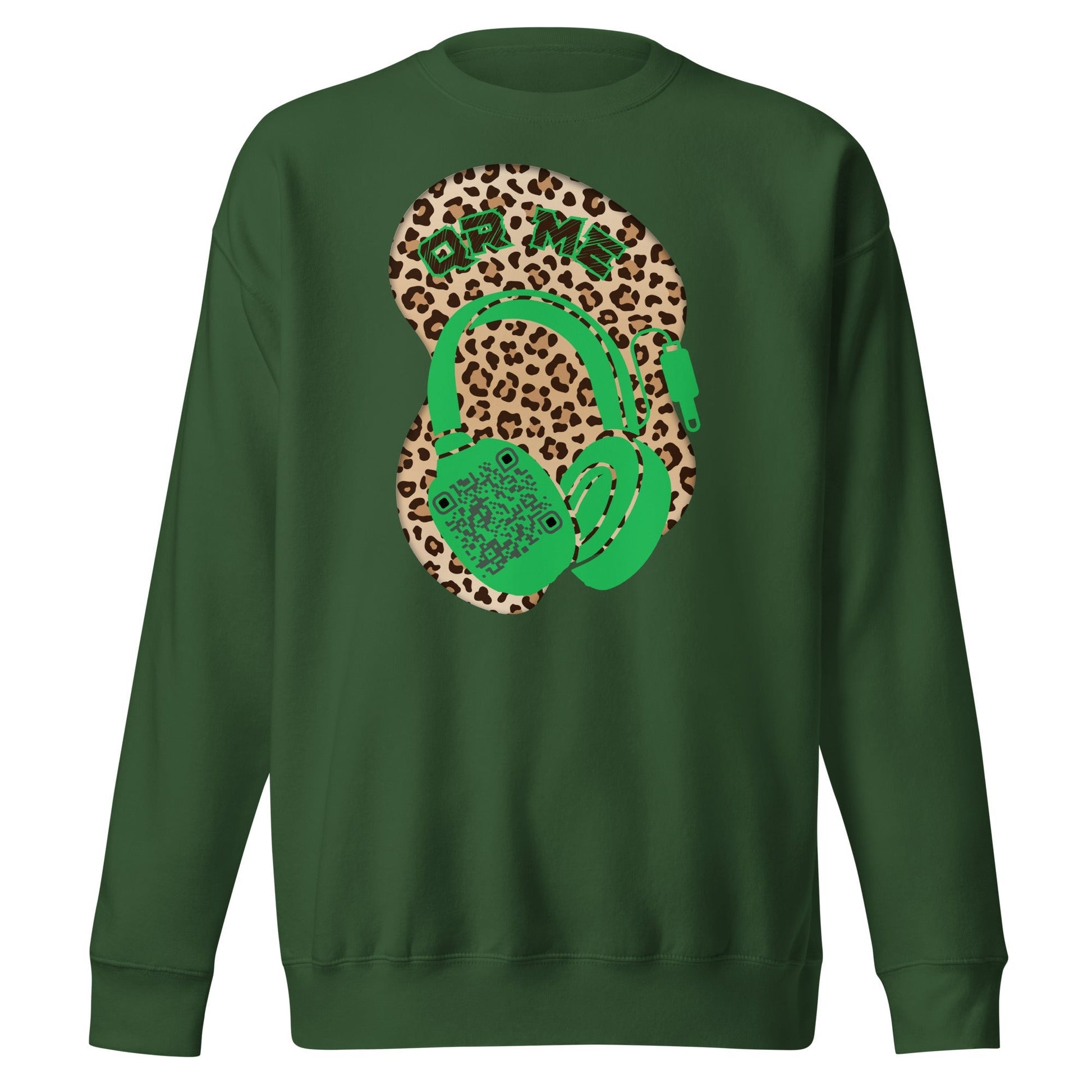 Leopard Print Personalized QR Code Sweatshirt β Wear Your Playlist!