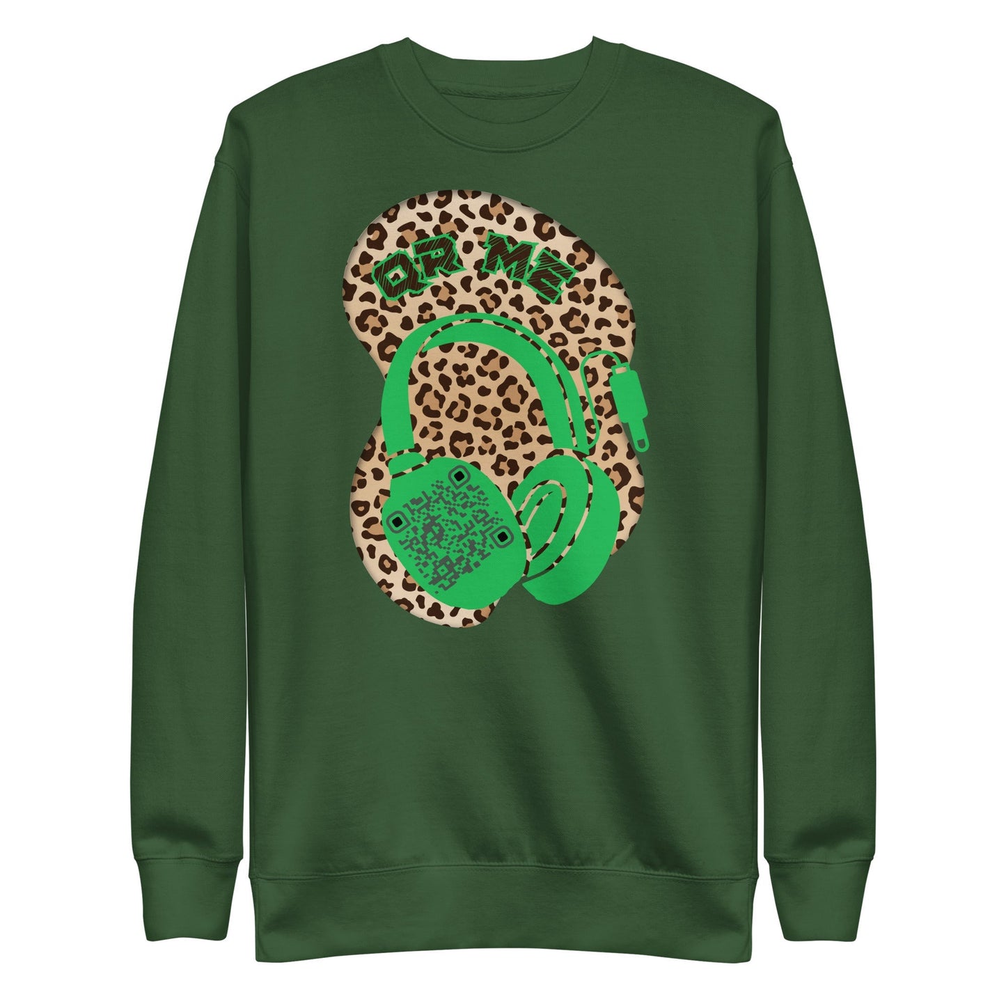 Leopard Print Personalized QR Code Sweatshirt β Wear Your Playlist!