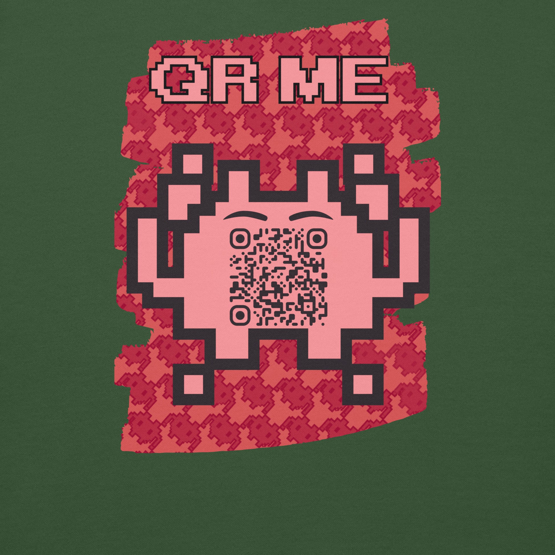 Red Alien QR Code Sweatshirt β Bold Tech for Gamers & YouTubers