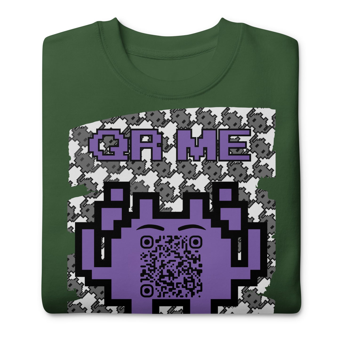 Mono Alien QR Code Sweatshirt β For Gamers & YouTubers