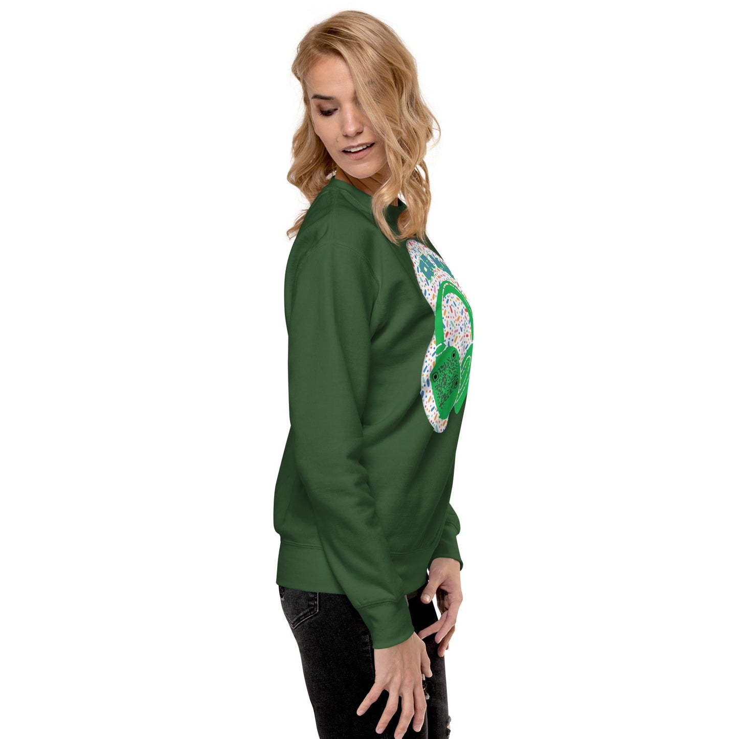 Personalized QR Code Sweatshirt β Polka Dot Playlist!