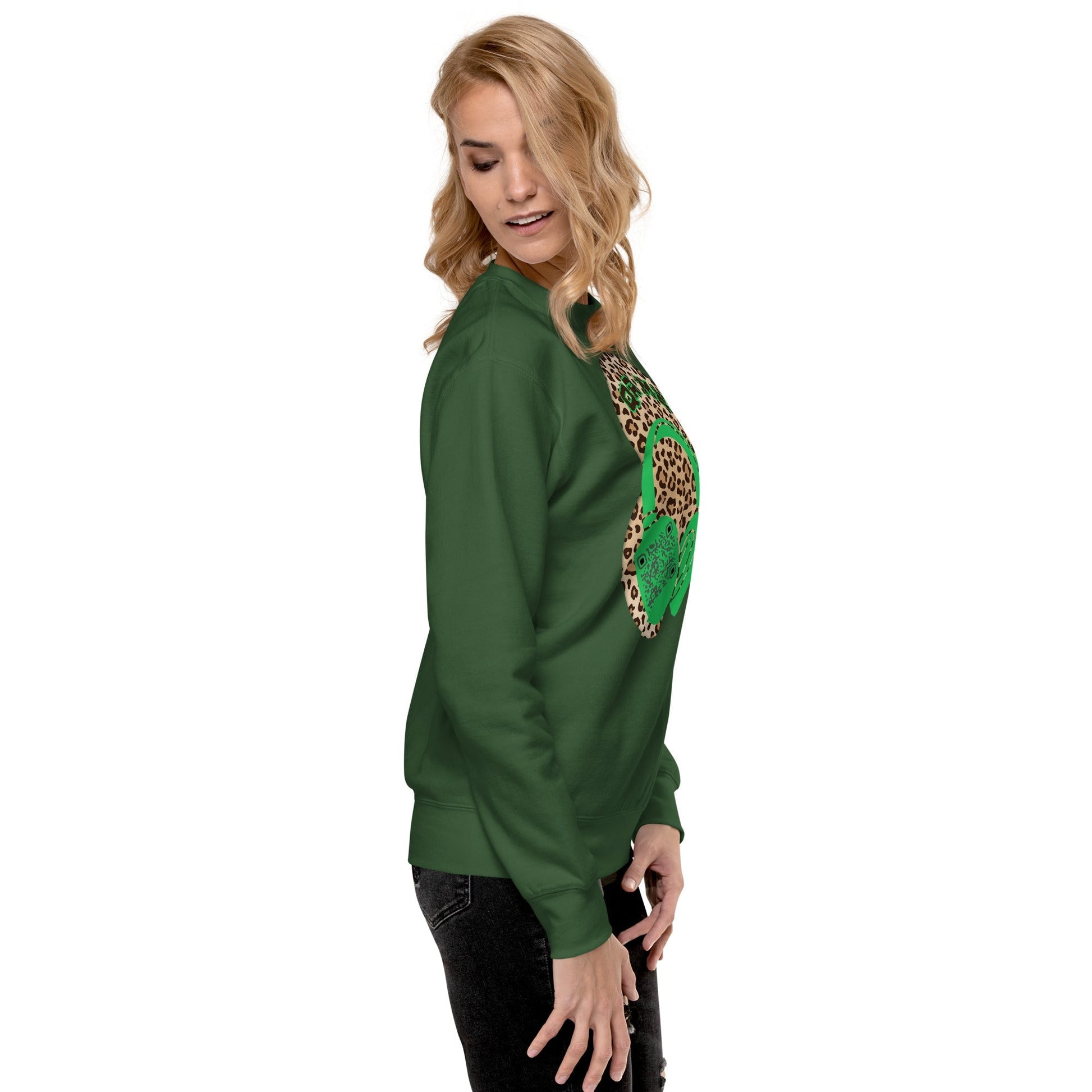 Leopard Print Personalized QR Code Sweatshirt β Wear Your Playlist!