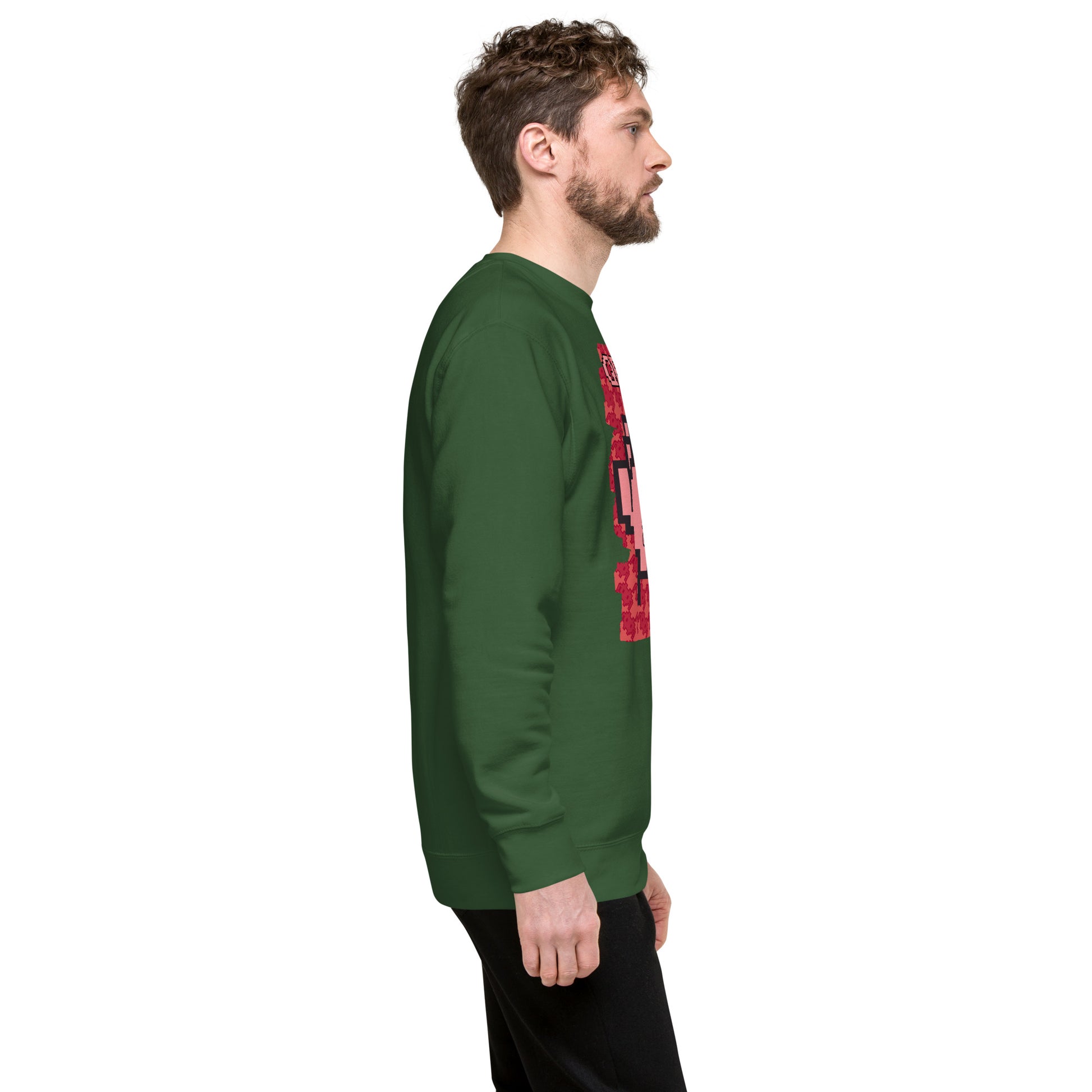 Red Alien QR Code Sweatshirt β Bold Tech for Gamers & YouTubers