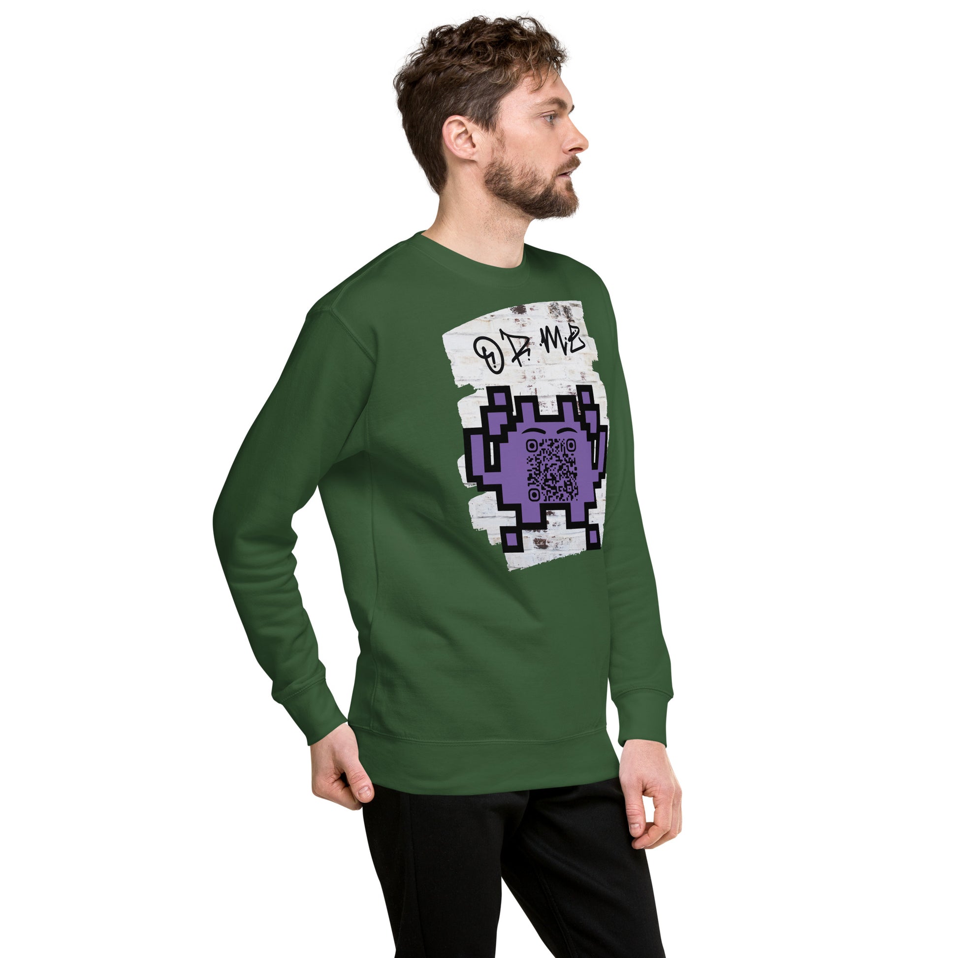 Graffiti Wall Alien QR Code Sweatshirt β Bold Style for Gamers