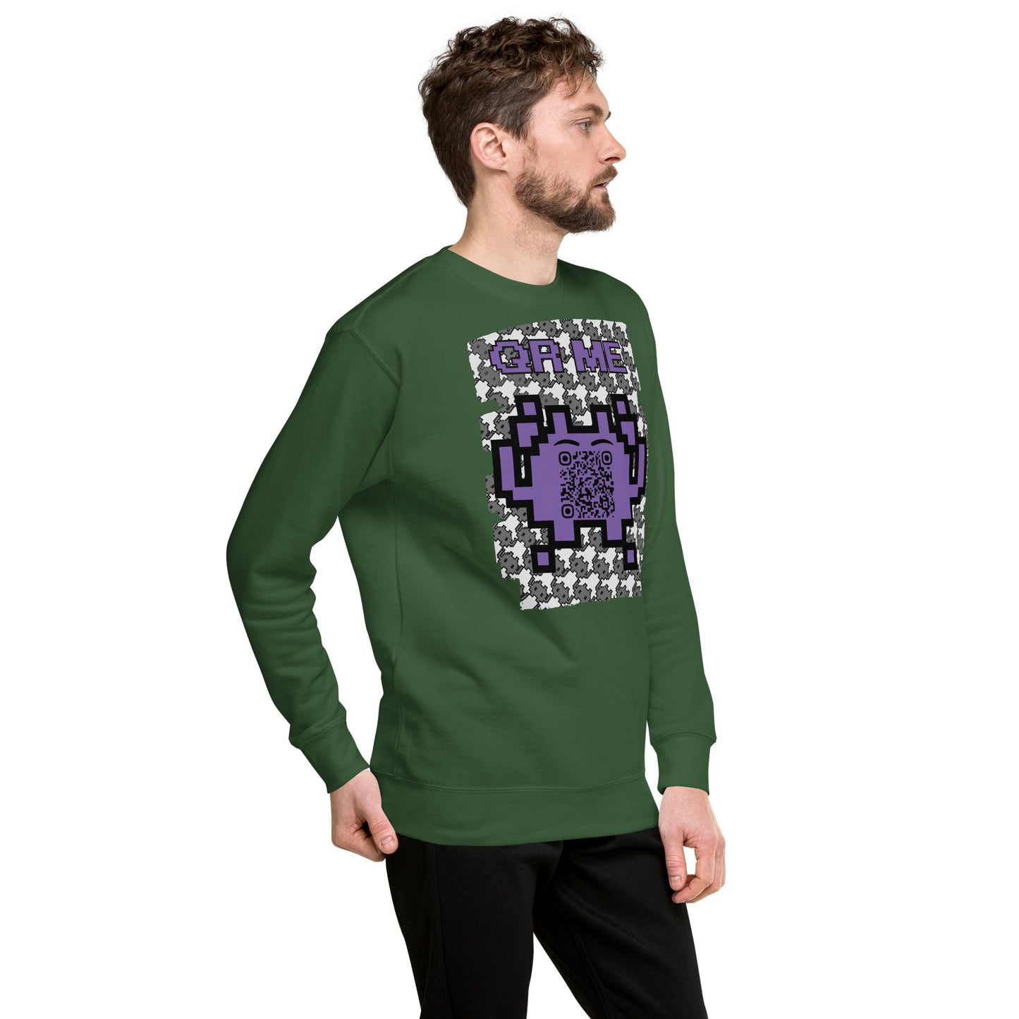 Mono Alien QR Code Sweatshirt β For Gamers & YouTubers