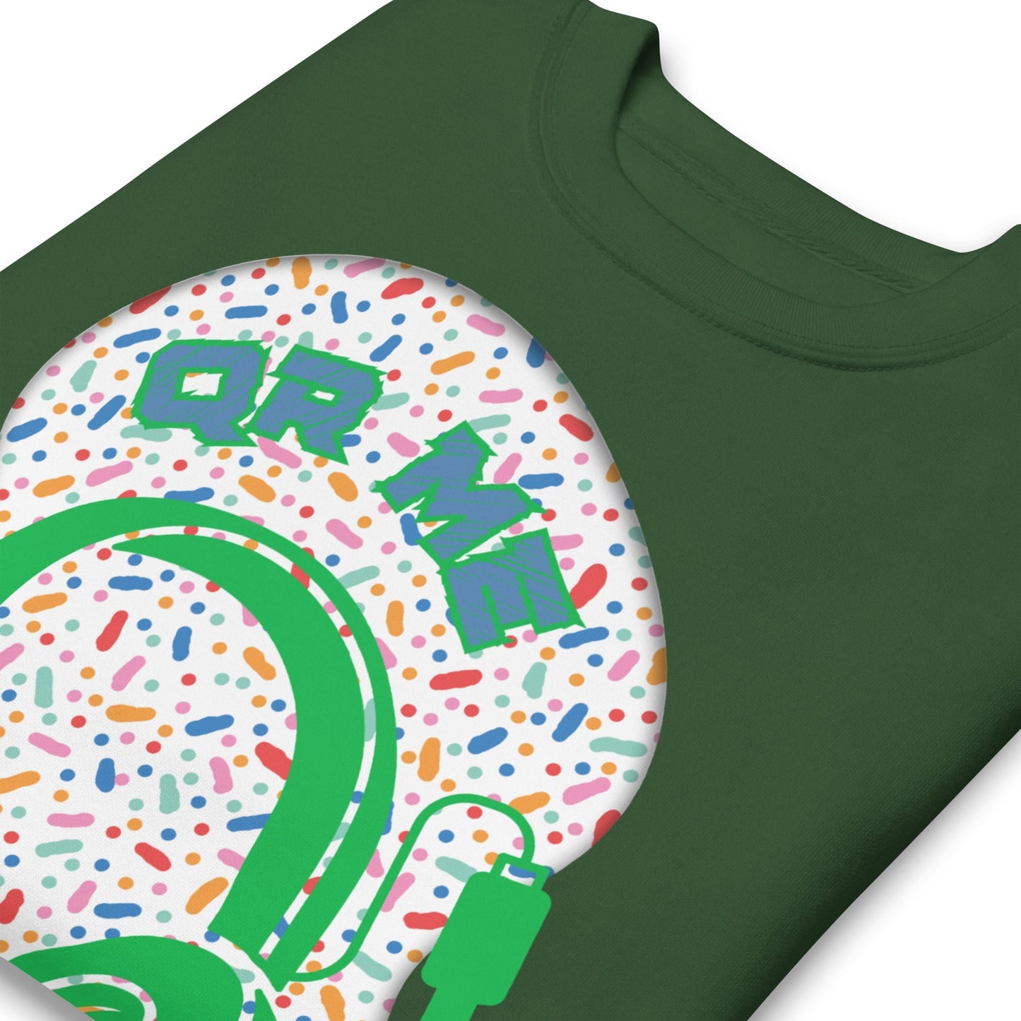 Personalized QR Code Sweatshirt β Polka Dot Playlist!