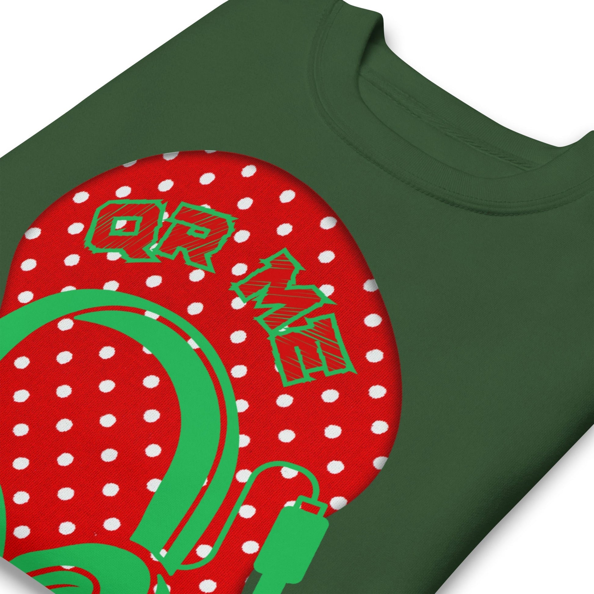 Personalized QR Code Polka Dot Sweatshirt β Tune In & Stand Out
