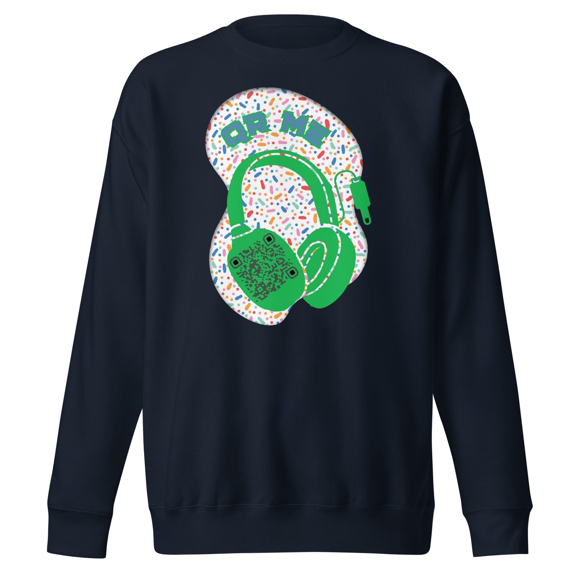 Personalized QR Code Sweatshirt β Polka Dot Playlist!