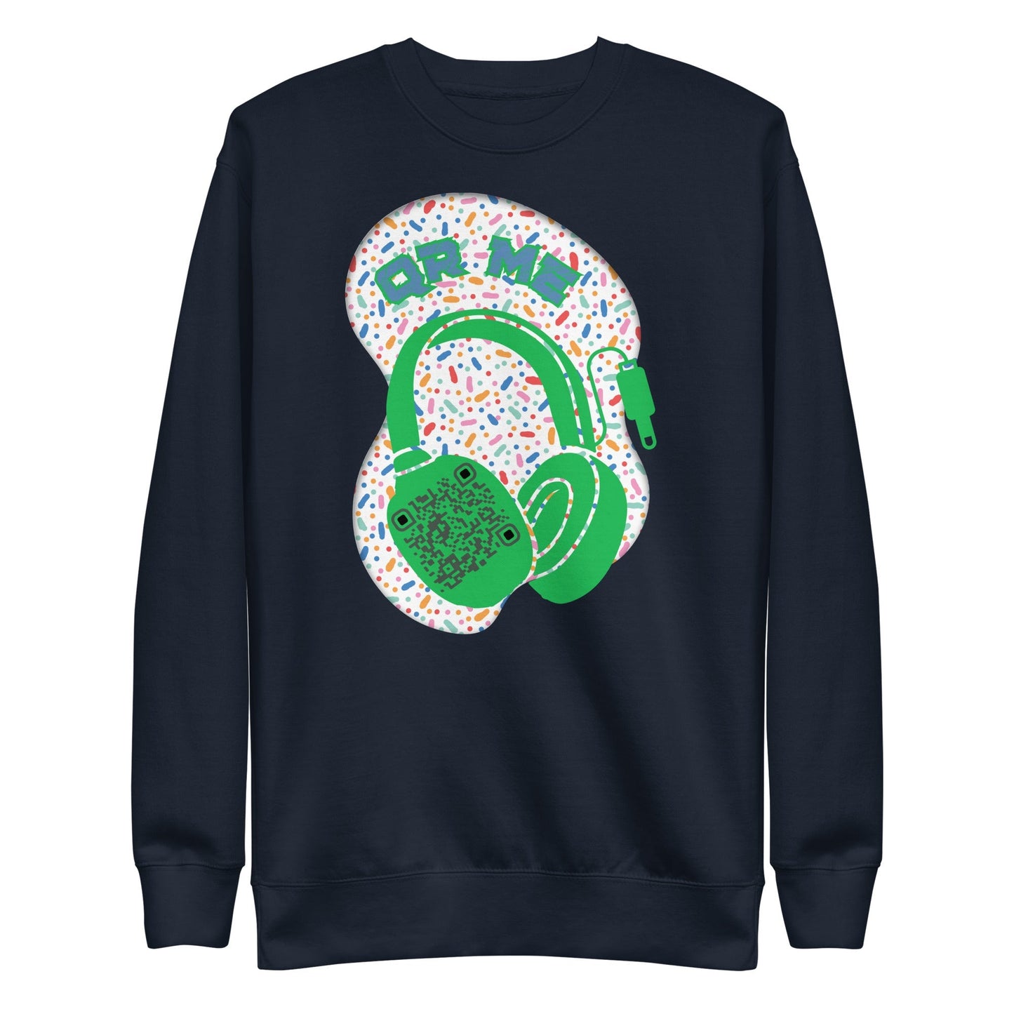 Personalized QR Code Sweatshirt β Polka Dot Playlist!