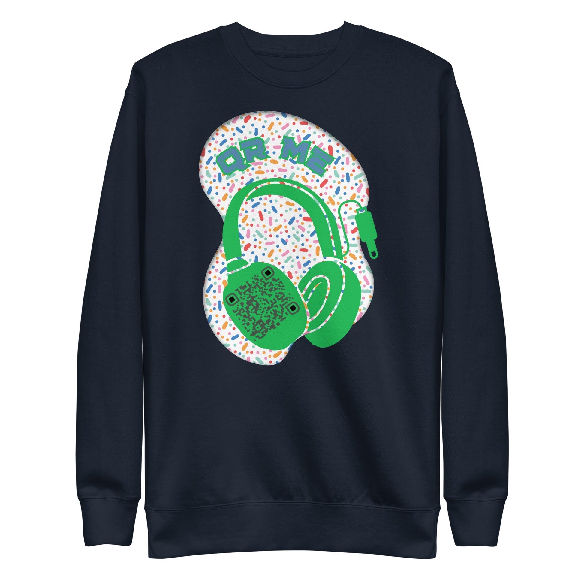 Personalized QR Code Sweatshirt β Polka Dot Playlist!