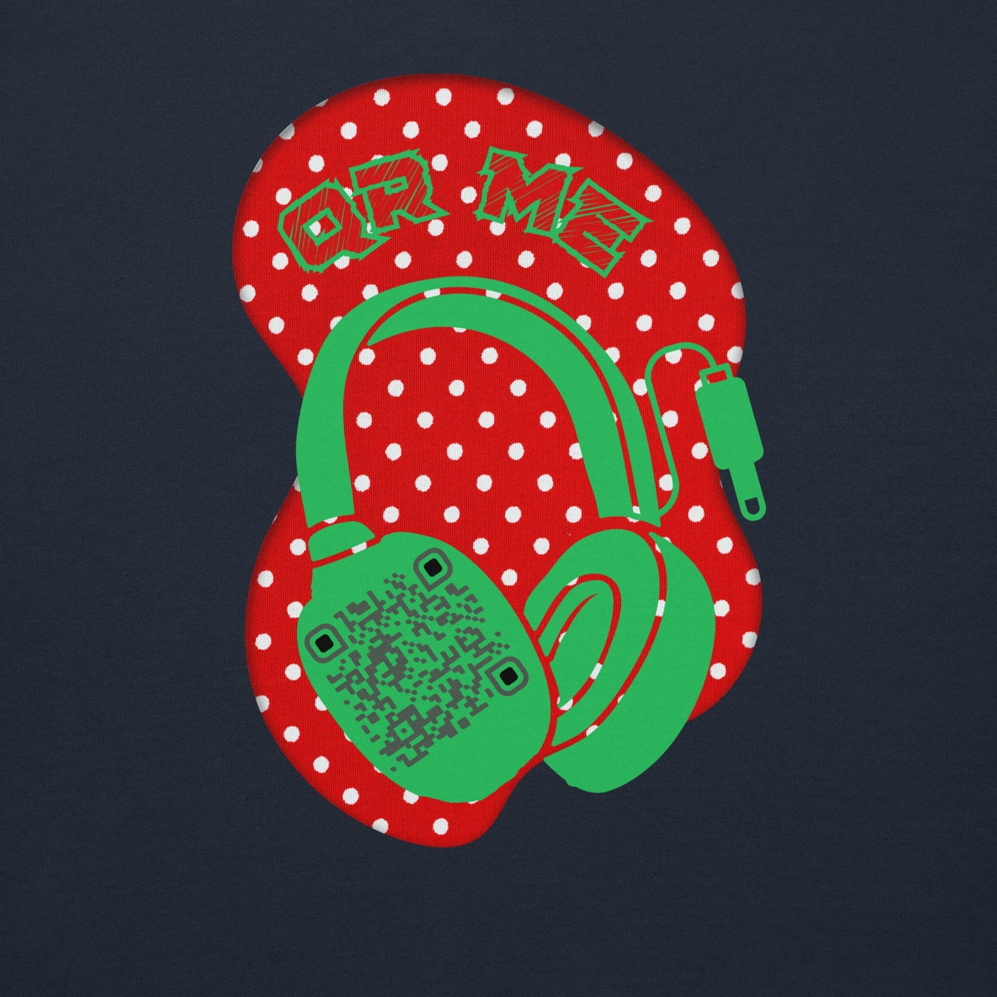 Personalized QR Code Polka Dot Sweatshirt β Tune In & Stand Out
