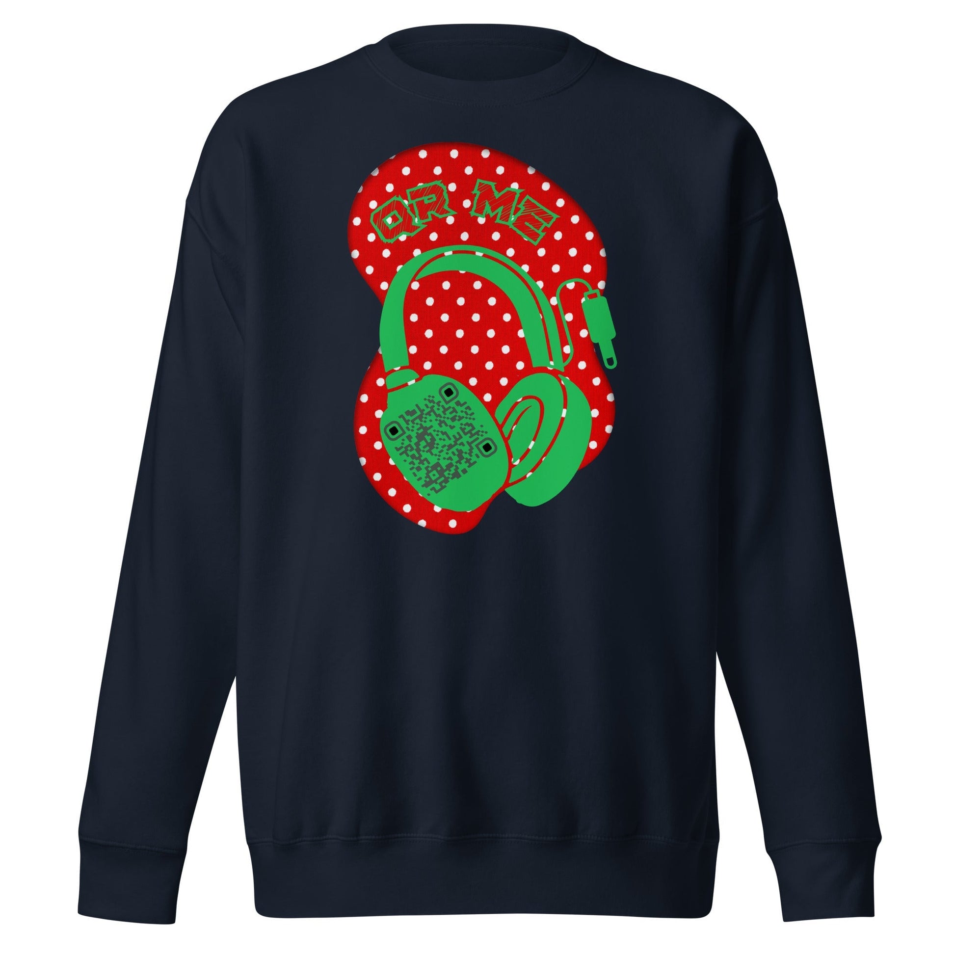 Personalized QR Code Polka Dot Sweatshirt β Tune In & Stand Out