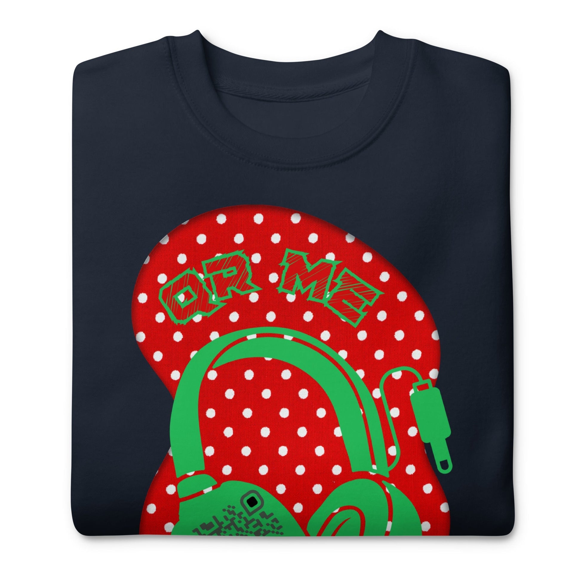 Personalized QR Code Polka Dot Sweatshirt β Tune In & Stand Out