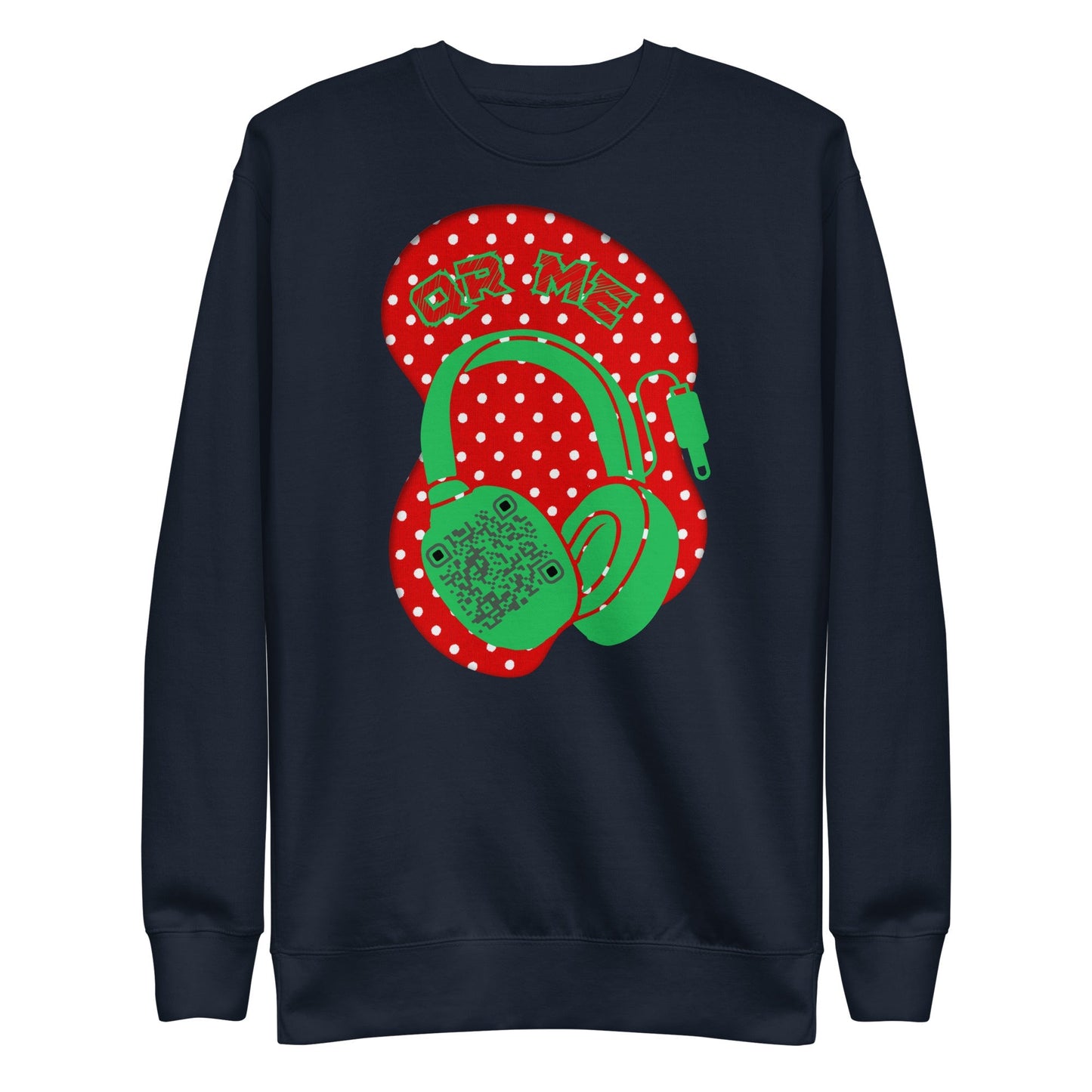 Personalized QR Code Polka Dot Sweatshirt β Tune In & Stand Out