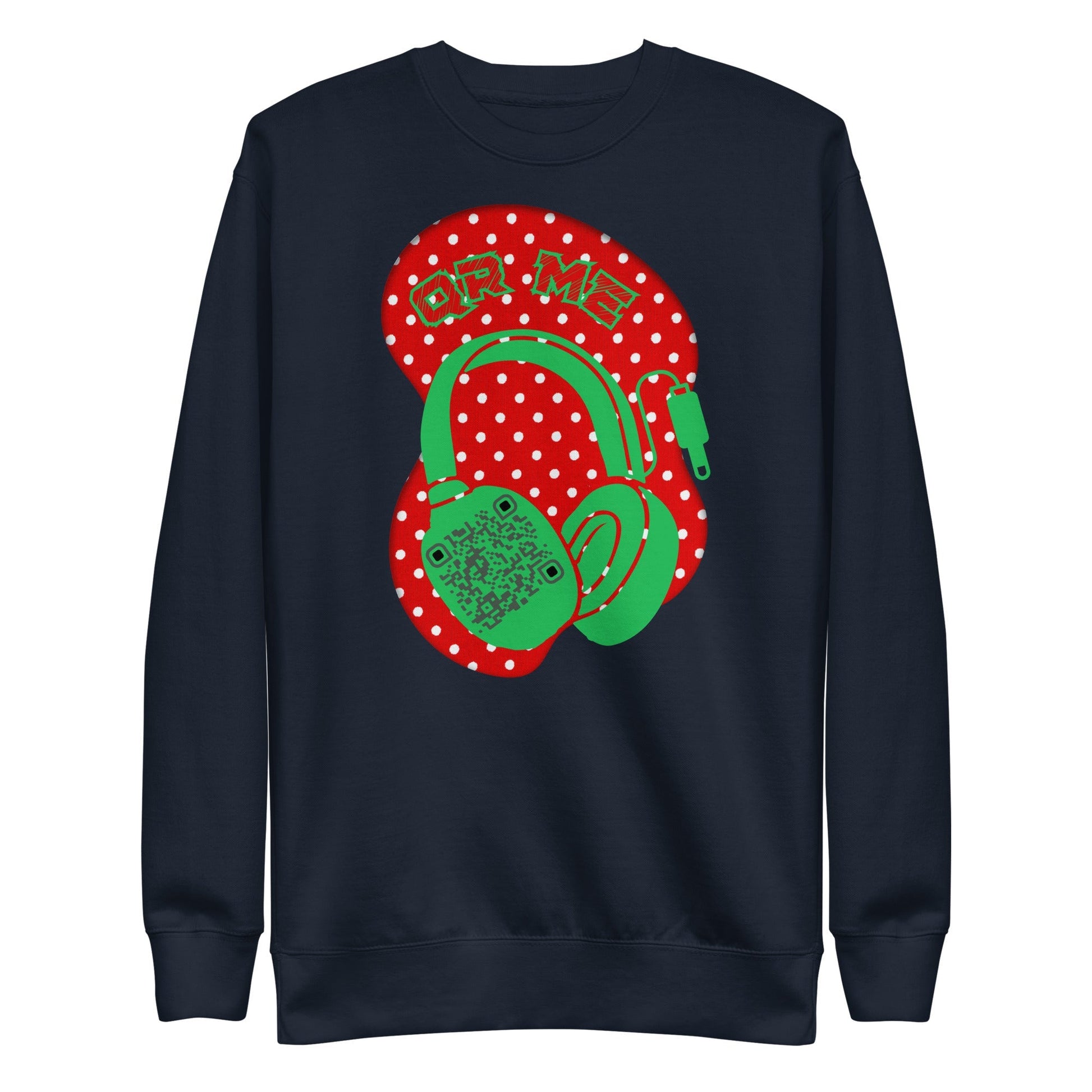 Personalized QR Code Polka Dot Sweatshirt β Tune In & Stand Out