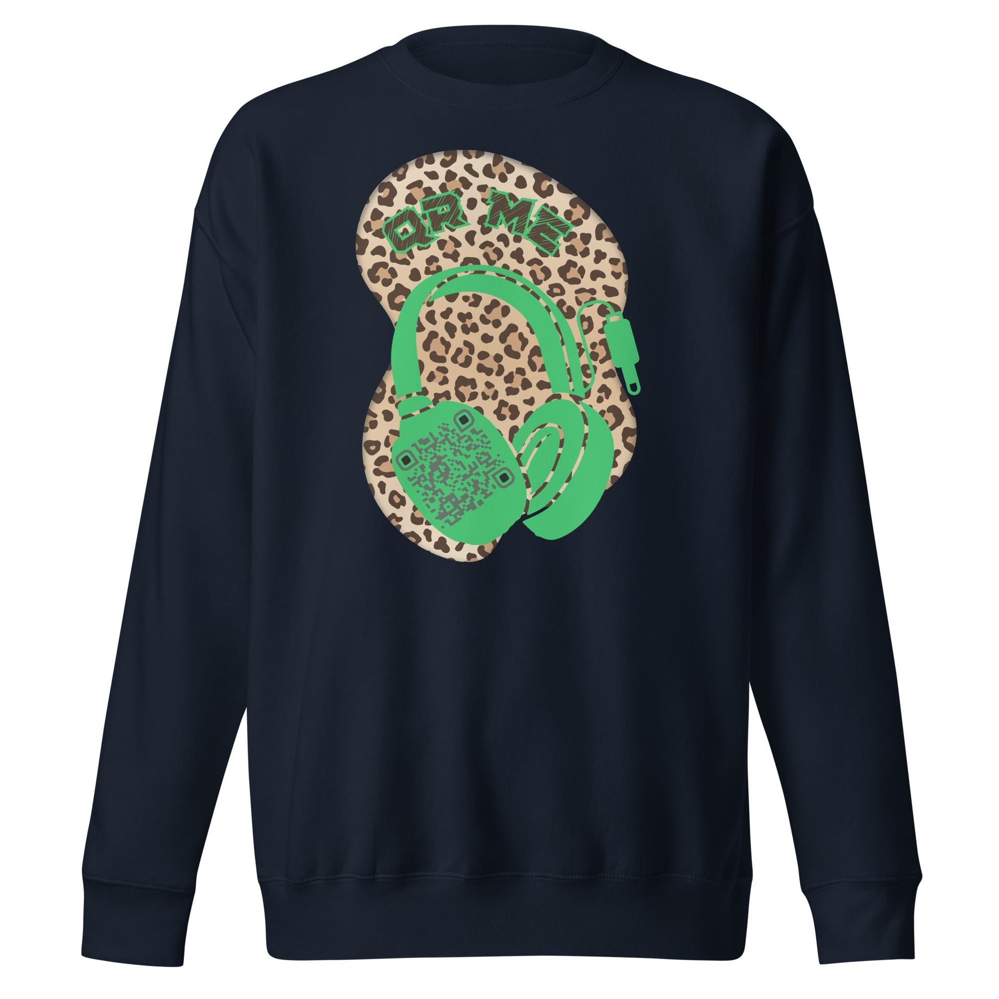 Leopard Print Personalized QR Code Sweatshirt β Wear Your Playlist!