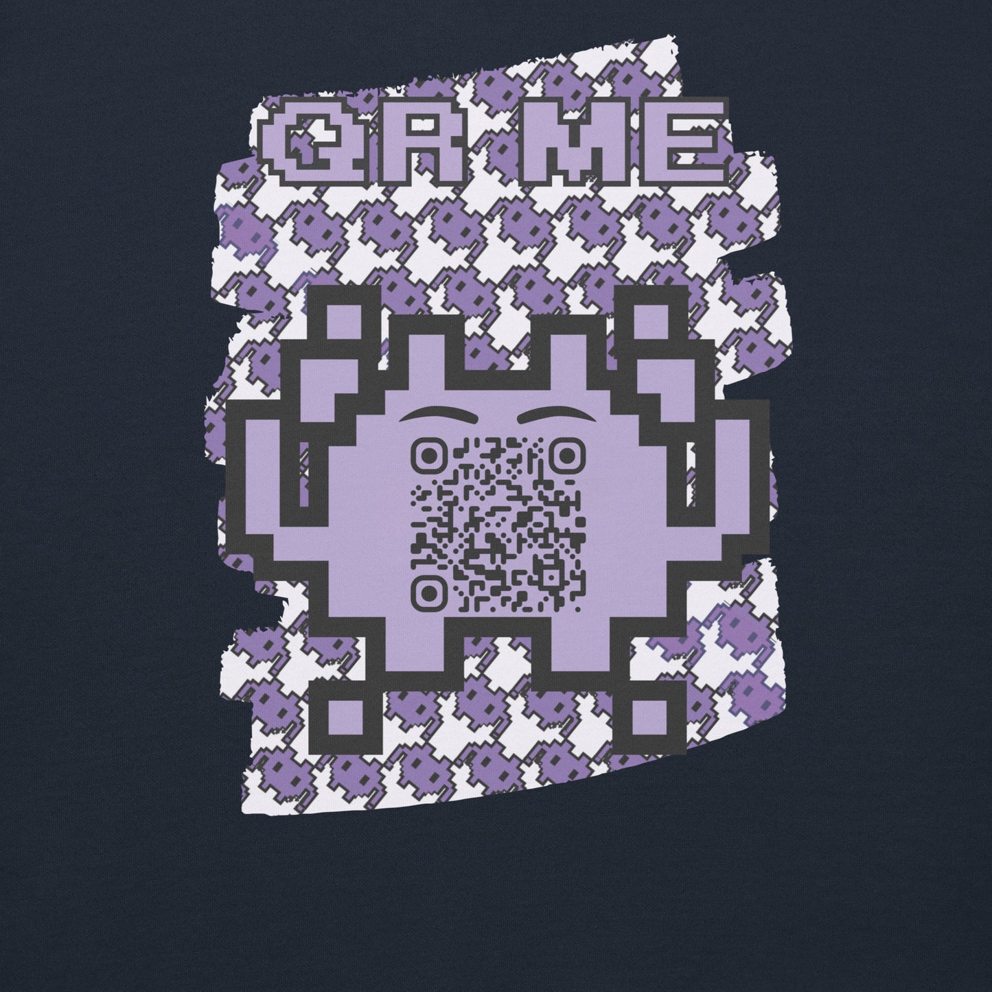 Purple Alien QR Code Sweatshirt β Classic Style for Gamers & Creators