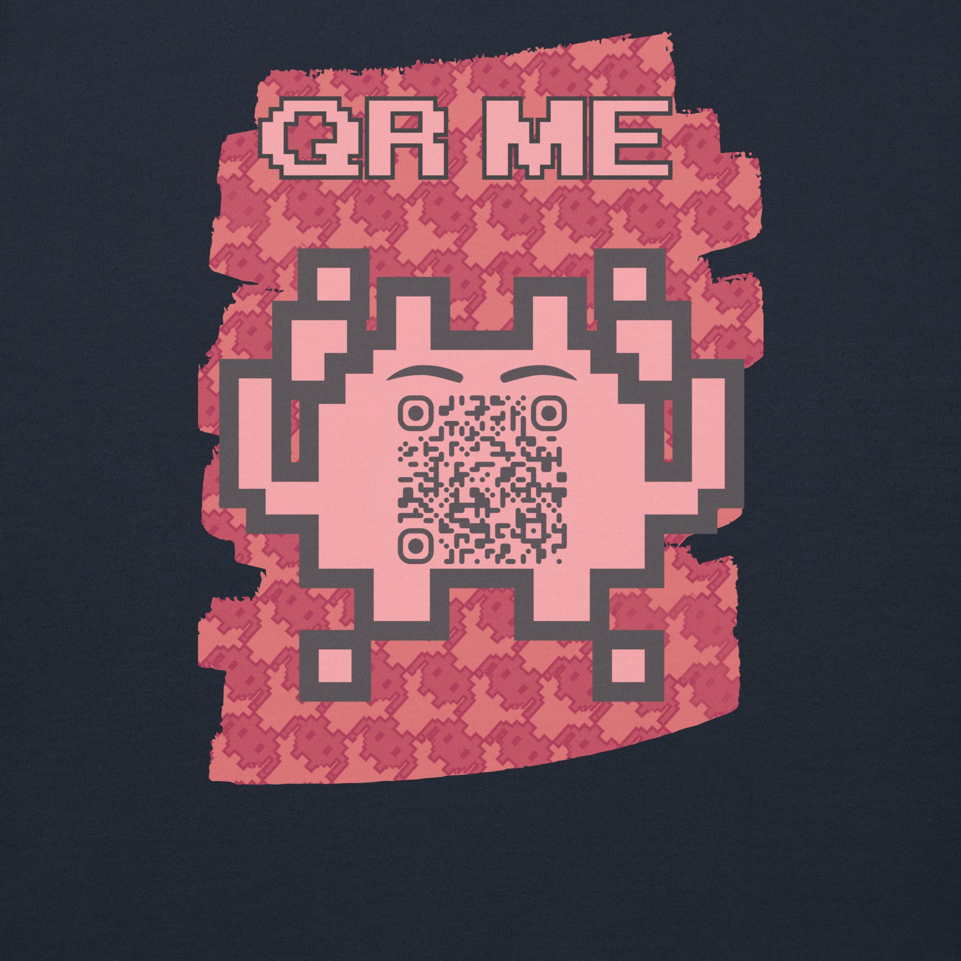 Red Alien QR Code Sweatshirt β Bold Tech for Gamers & YouTubers