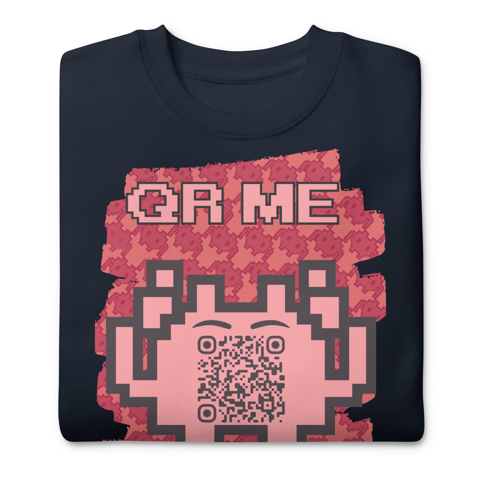 Red Alien QR Code Sweatshirt β Bold Tech for Gamers & YouTubers