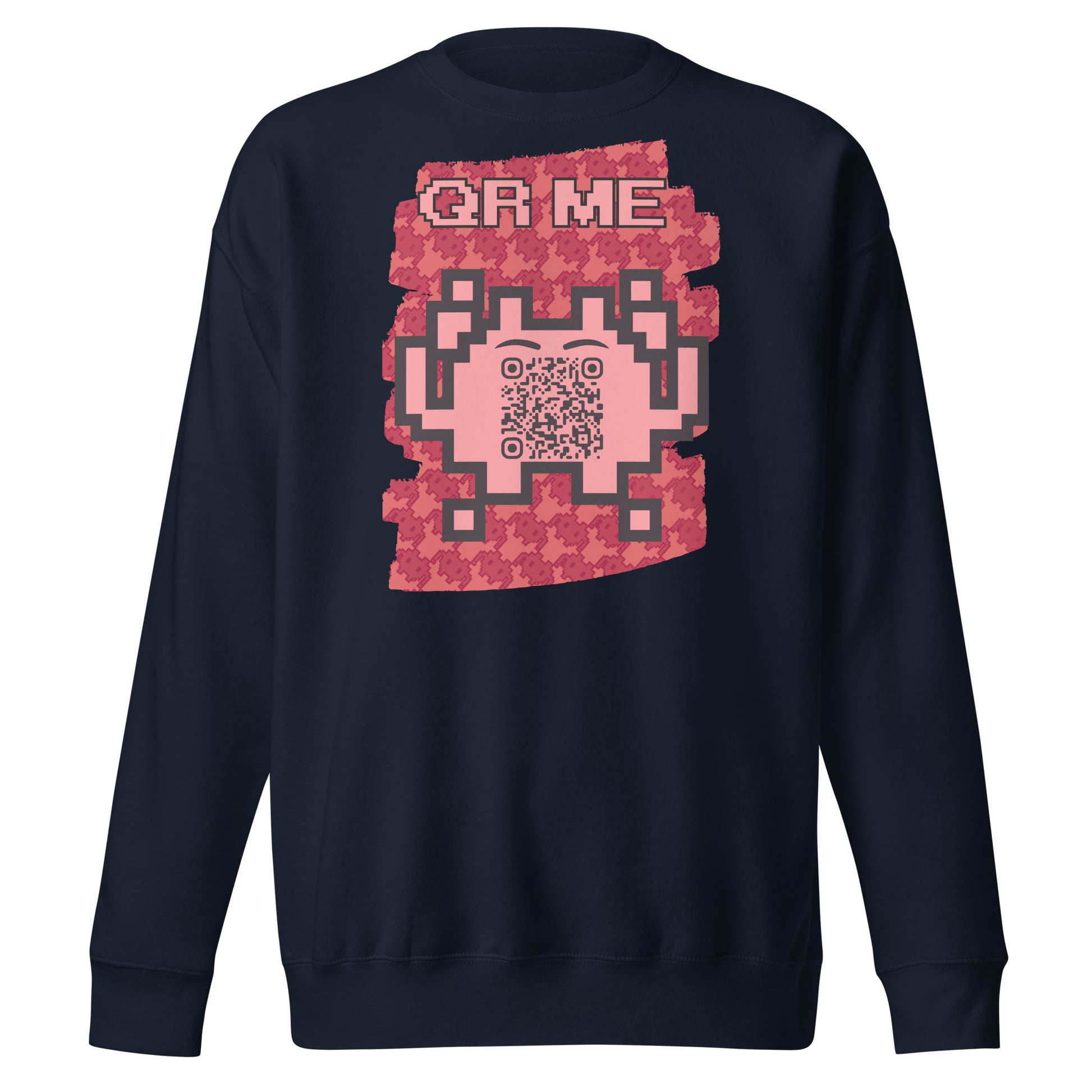 Red Alien QR Code Sweatshirt β Bold Tech for Gamers & YouTubers