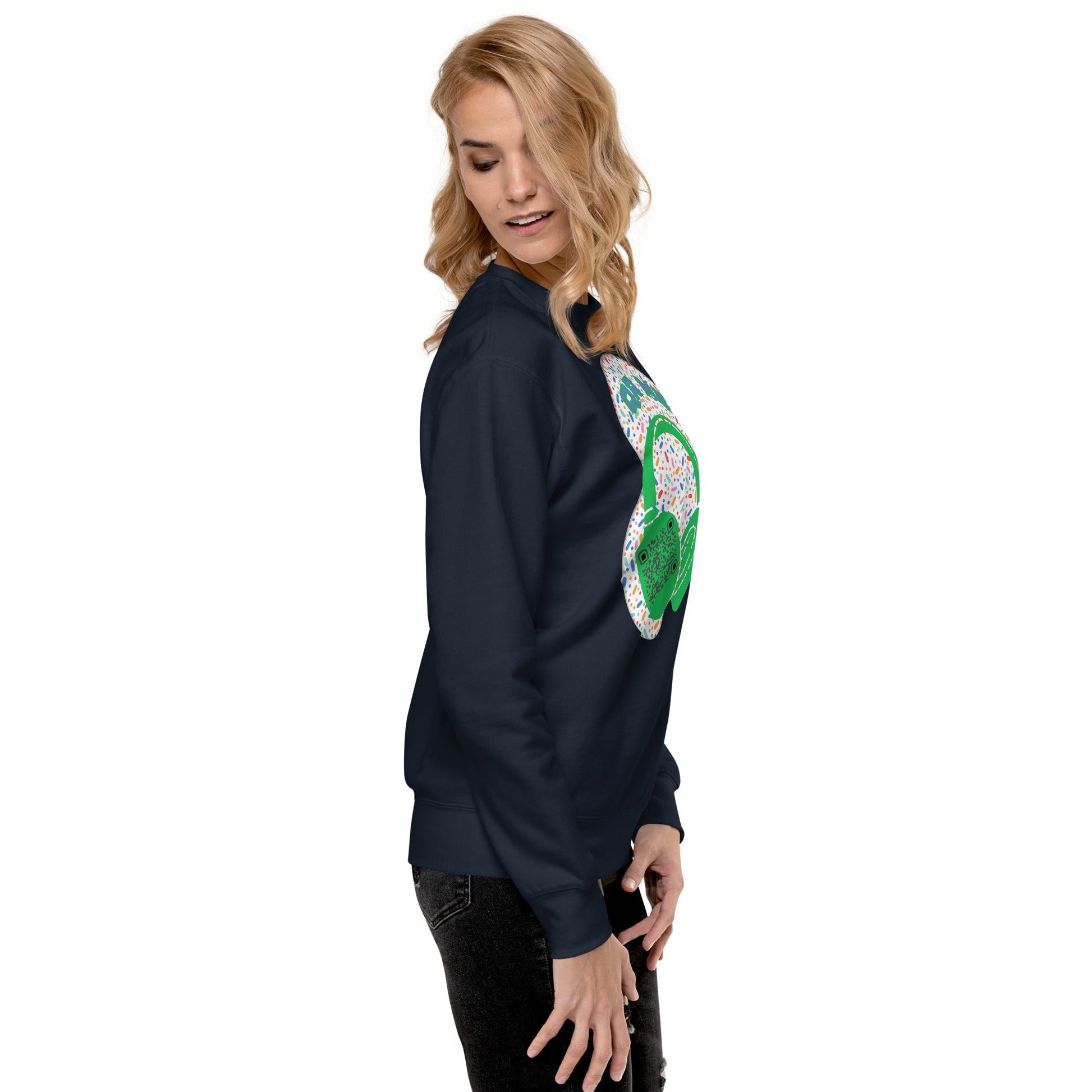 Personalized QR Code Sweatshirt β Polka Dot Playlist!