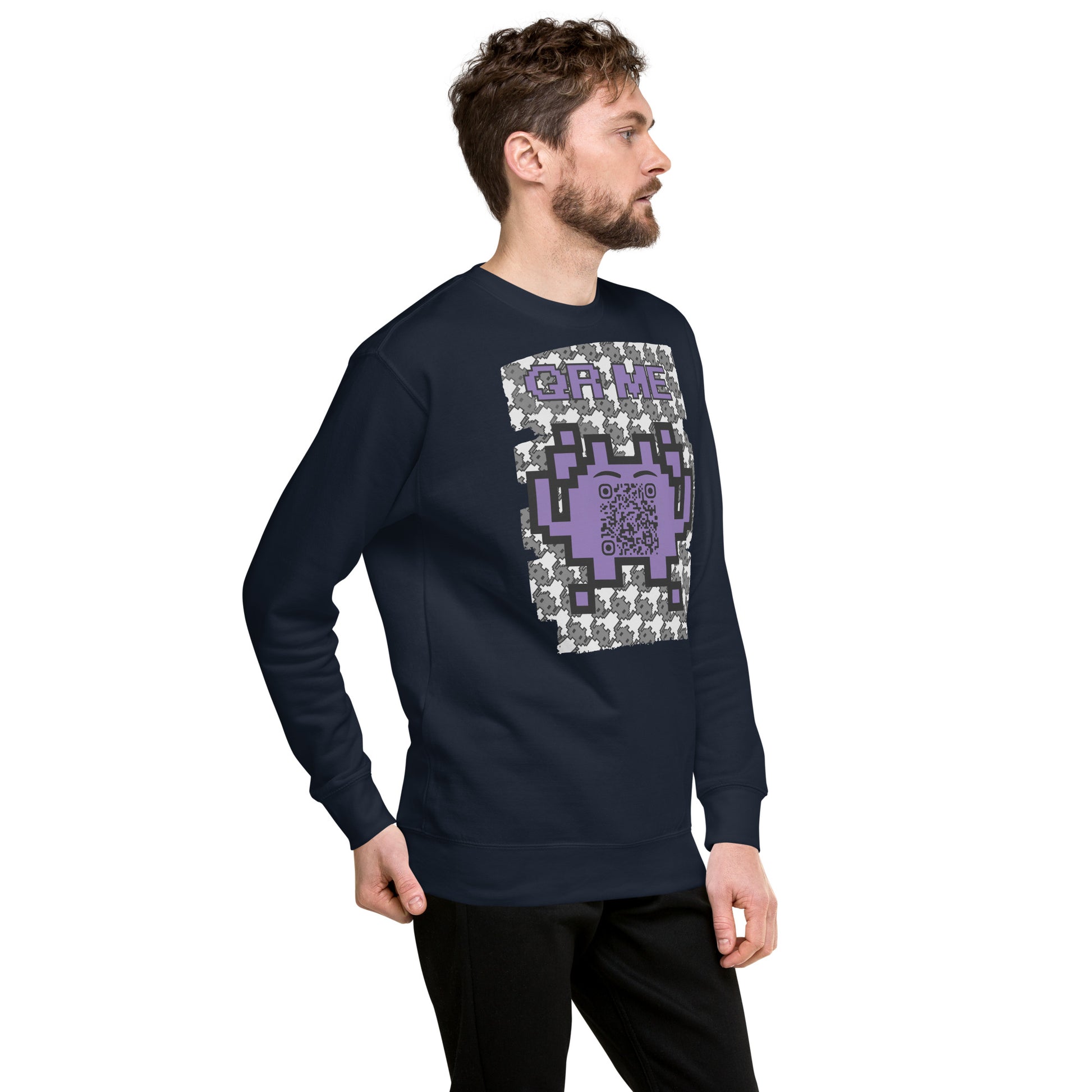 Mono Alien QR Code Sweatshirt β For Gamers & YouTubers