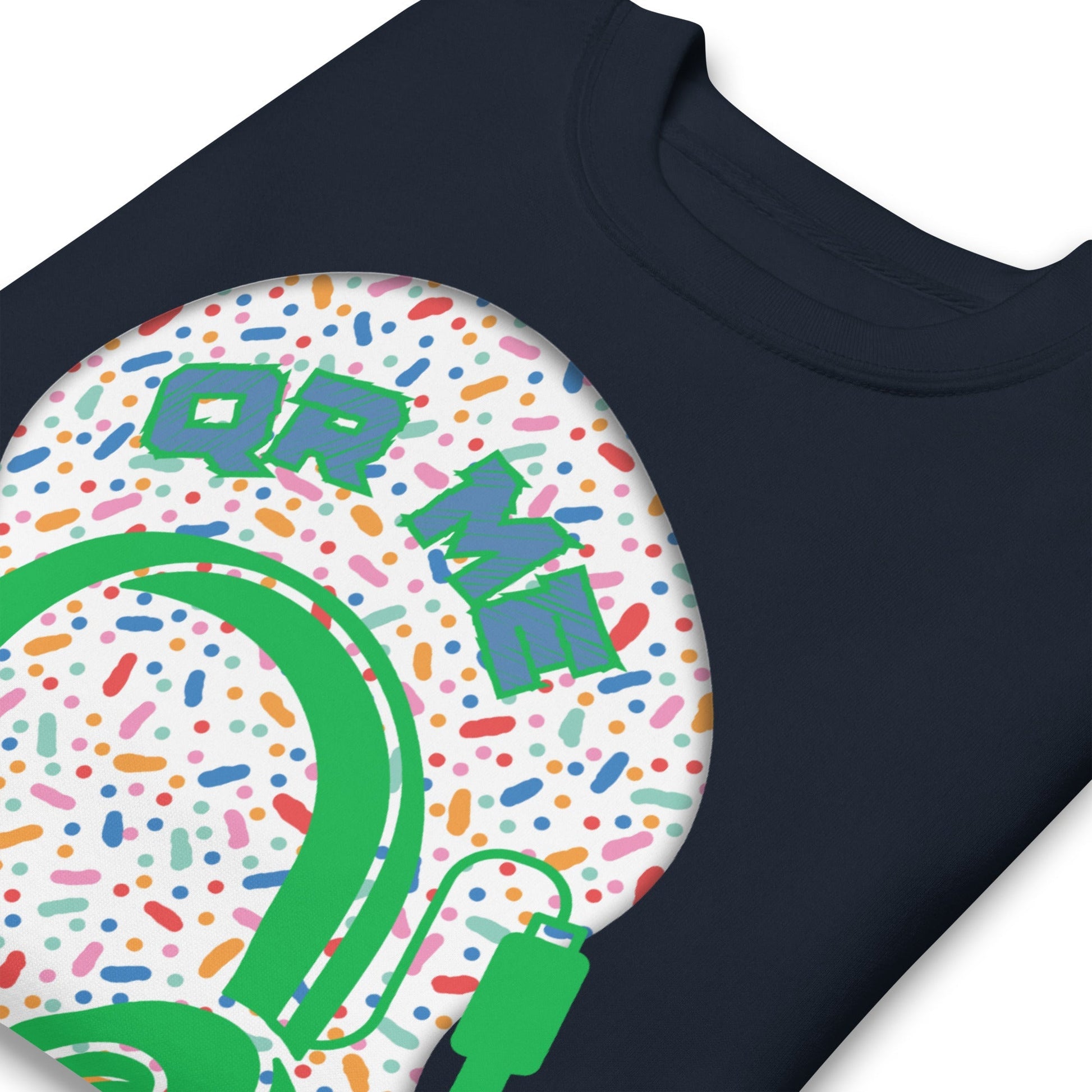 Personalized QR Code Sweatshirt β Polka Dot Playlist!