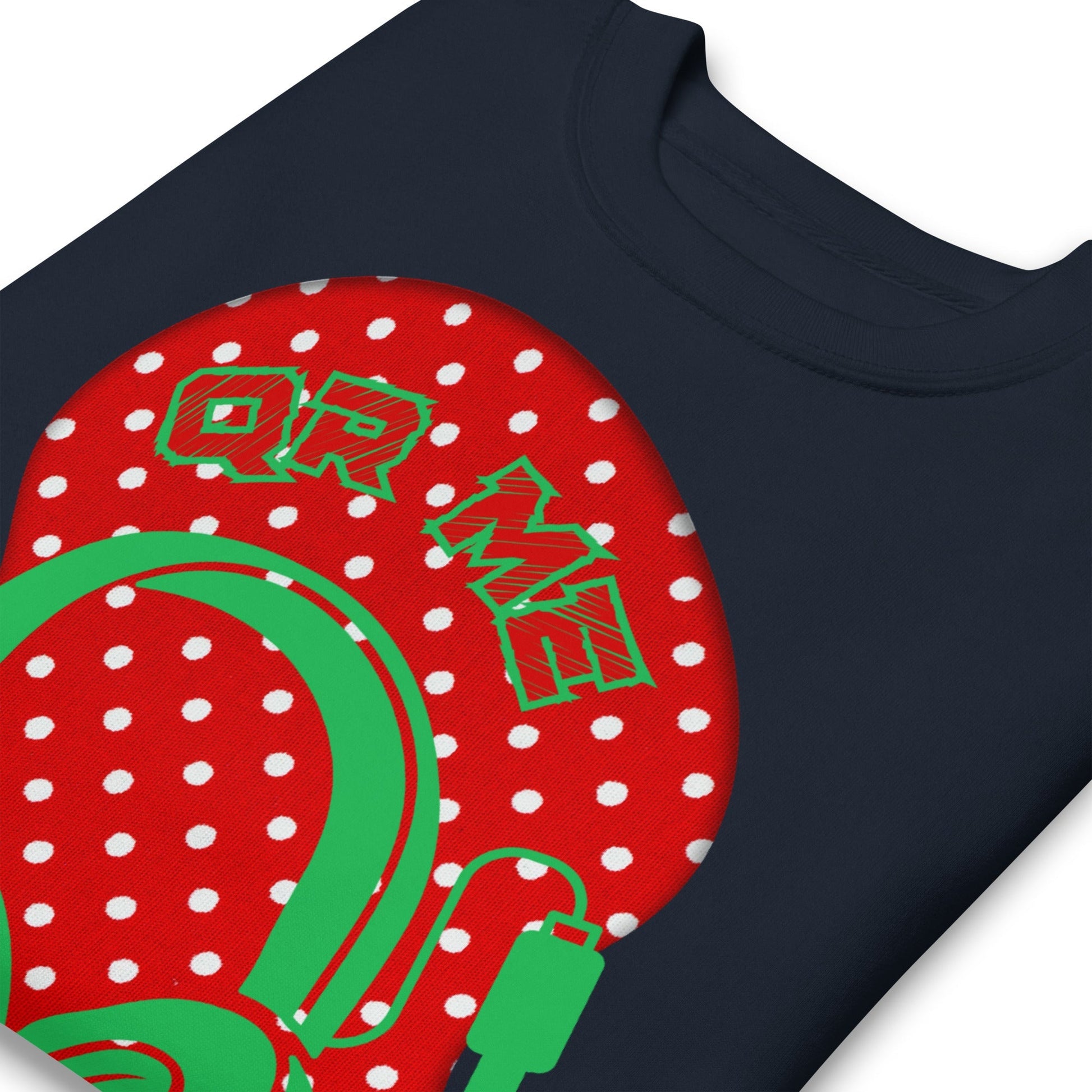 Personalized QR Code Polka Dot Sweatshirt β Tune In & Stand Out