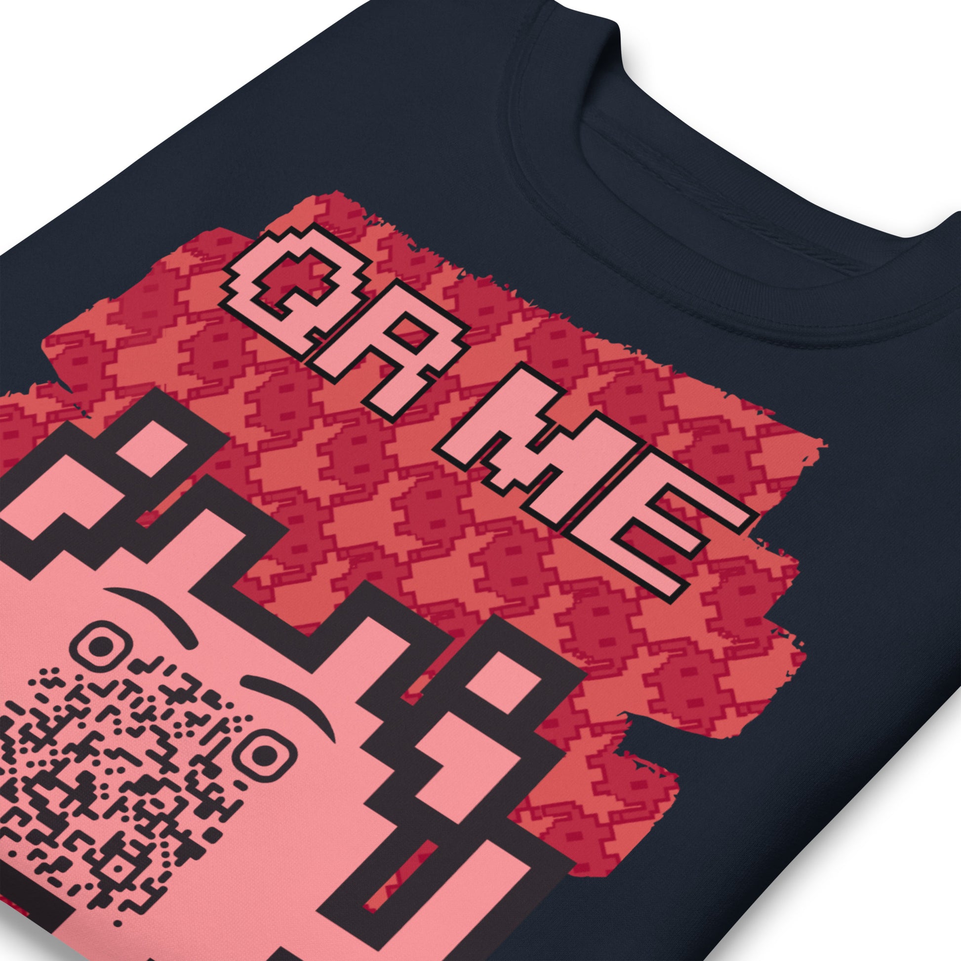 Red Alien QR Code Sweatshirt β Bold Tech for Gamers & YouTubers