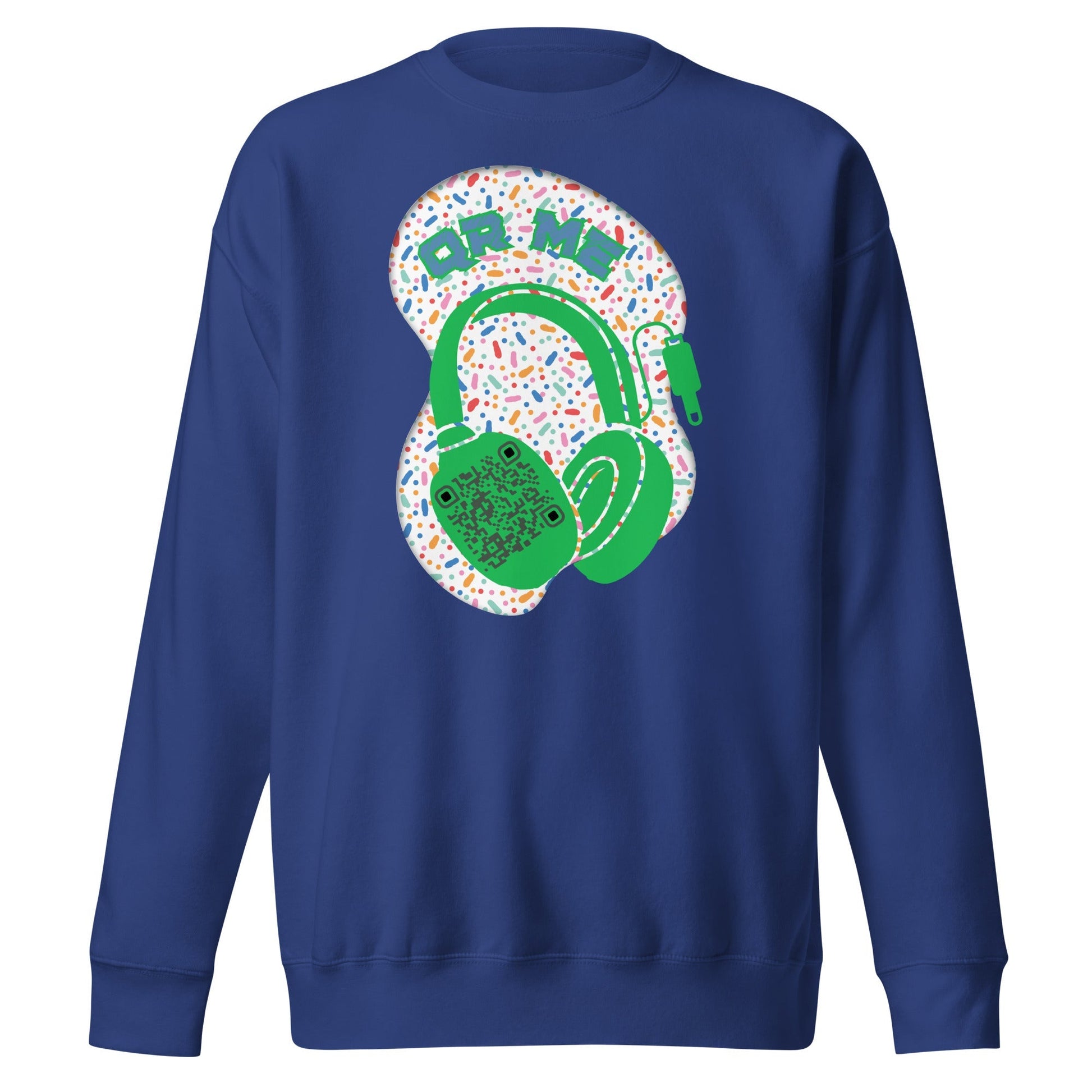 Personalized QR Code Sweatshirt β Polka Dot Playlist!