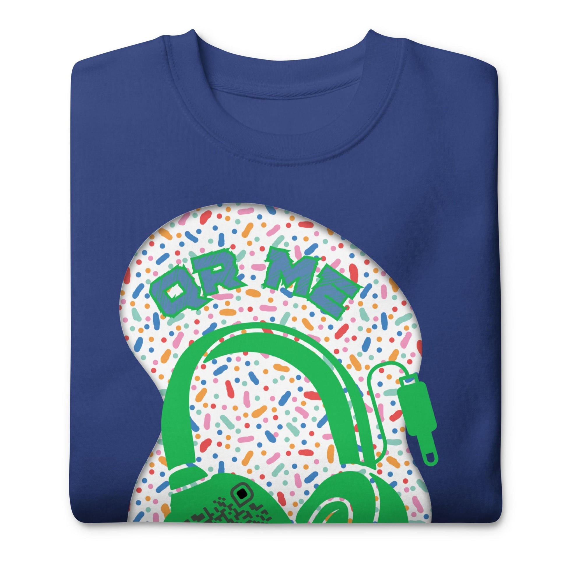 Personalized QR Code Sweatshirt β Polka Dot Playlist!