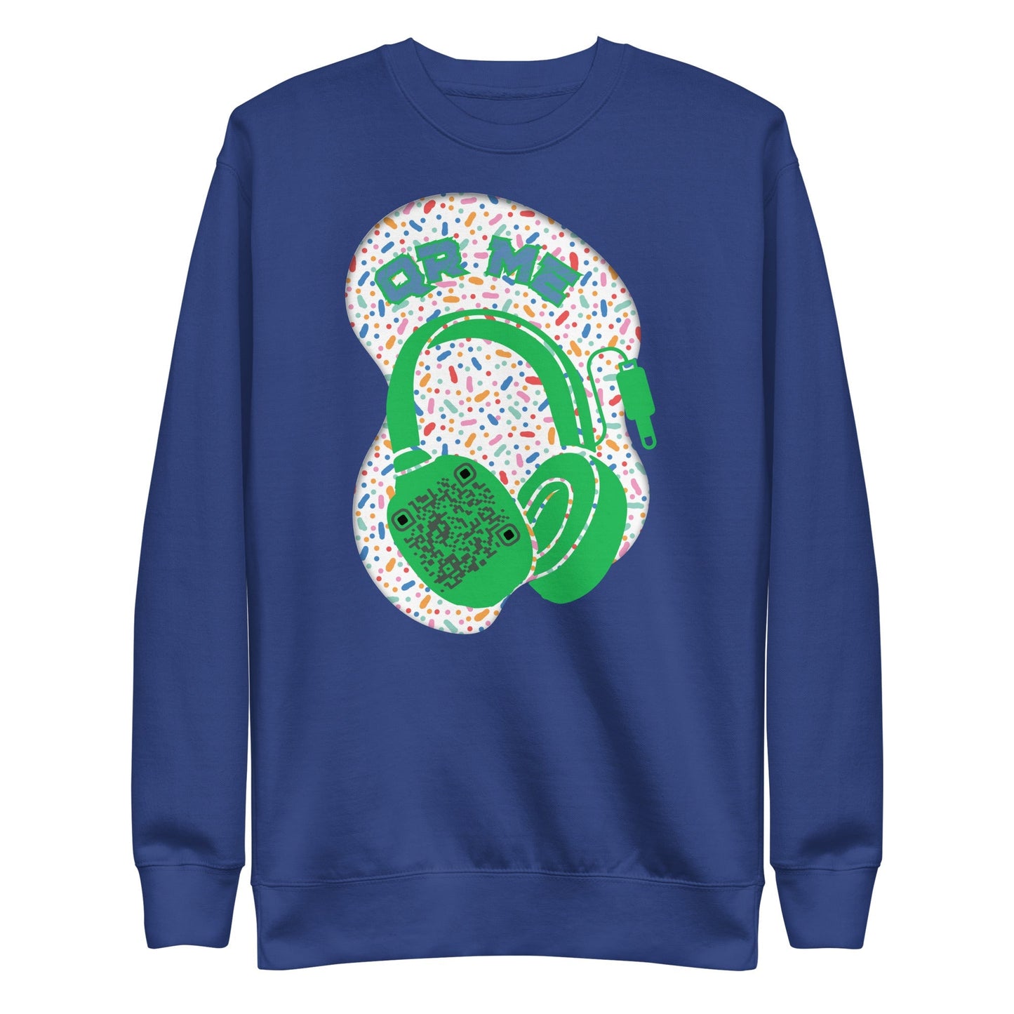 Personalized QR Code Sweatshirt β Polka Dot Playlist!